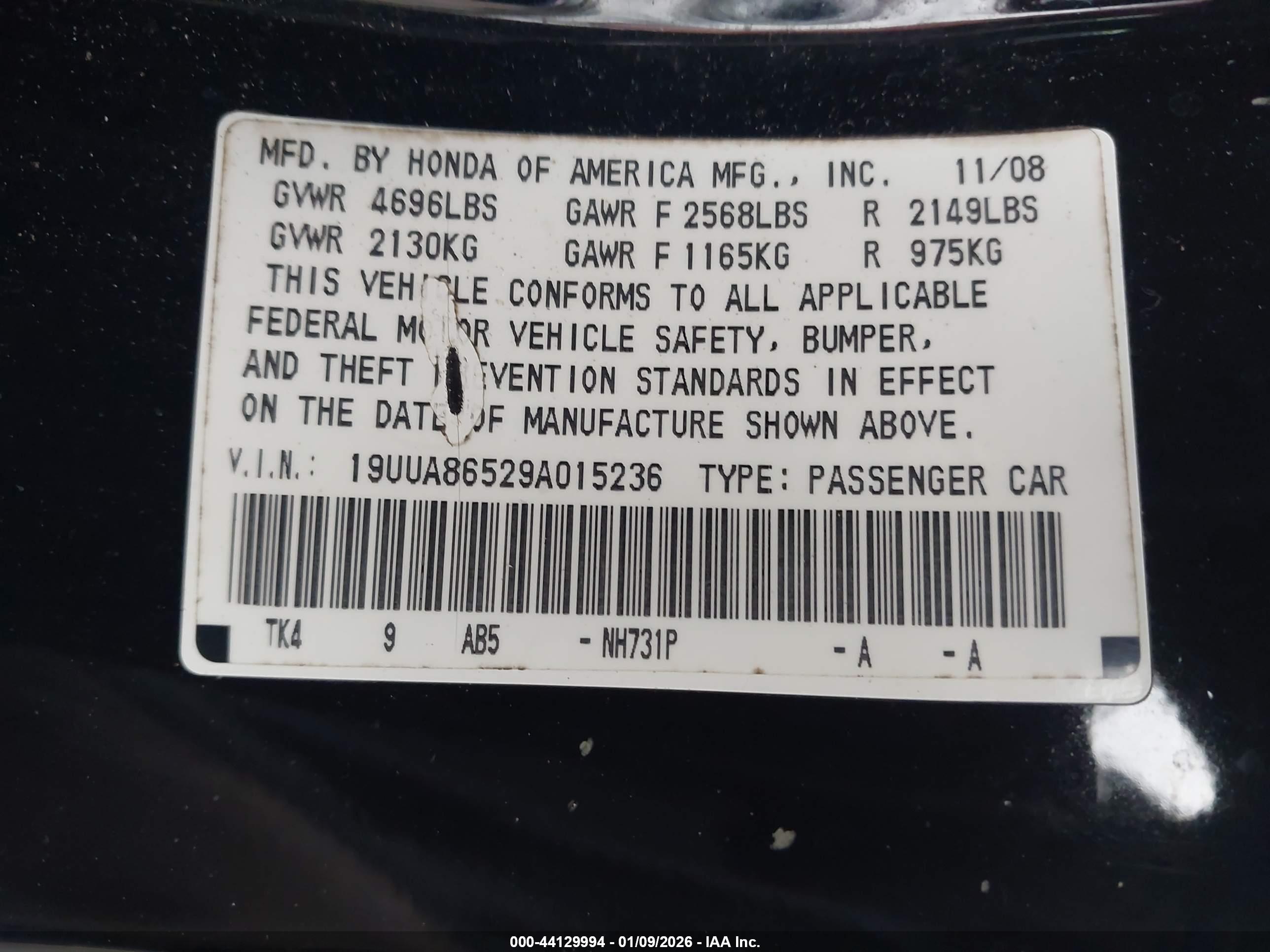ACURA TL image 9