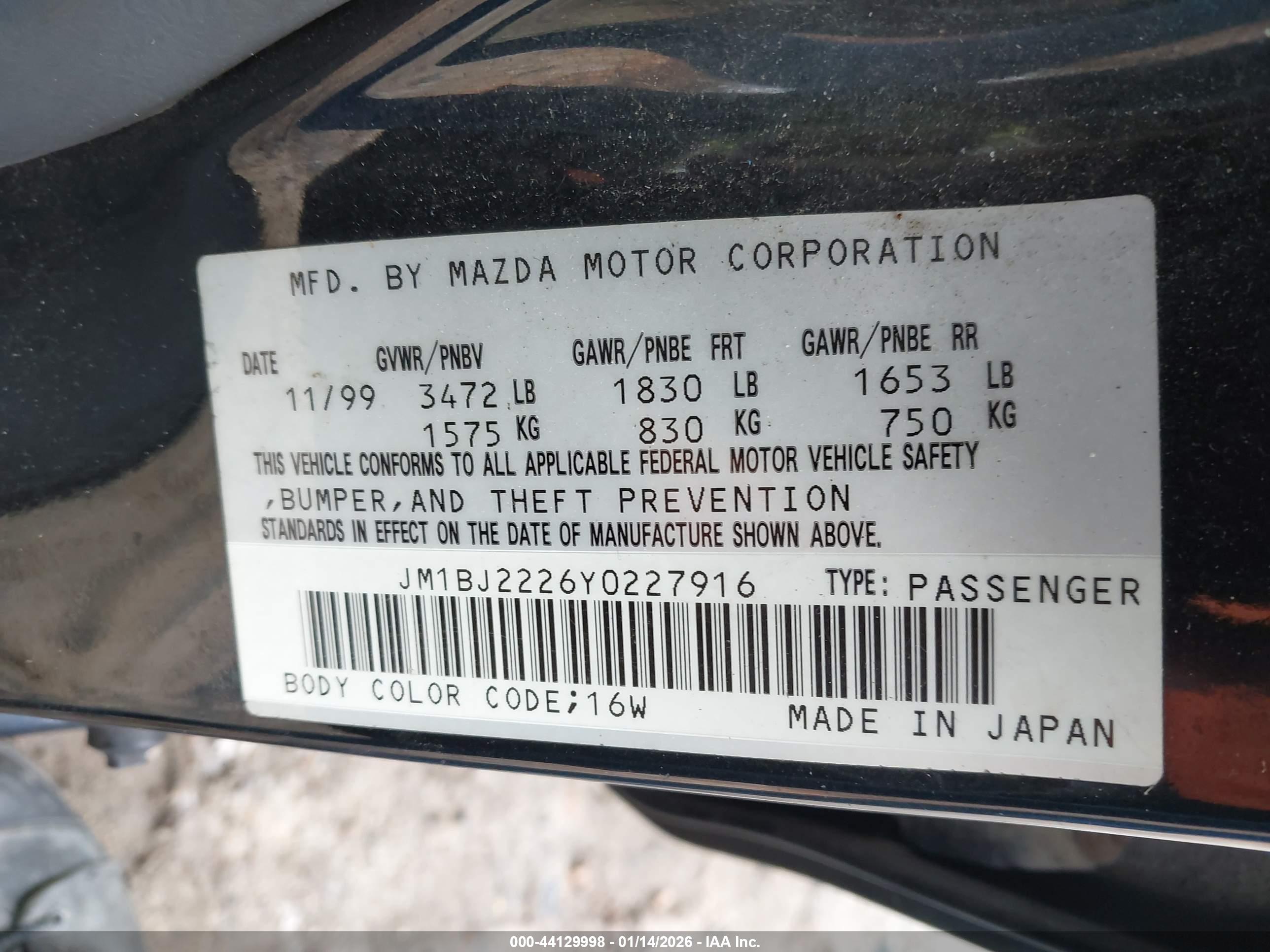 MAZDA PROTEGE image 9