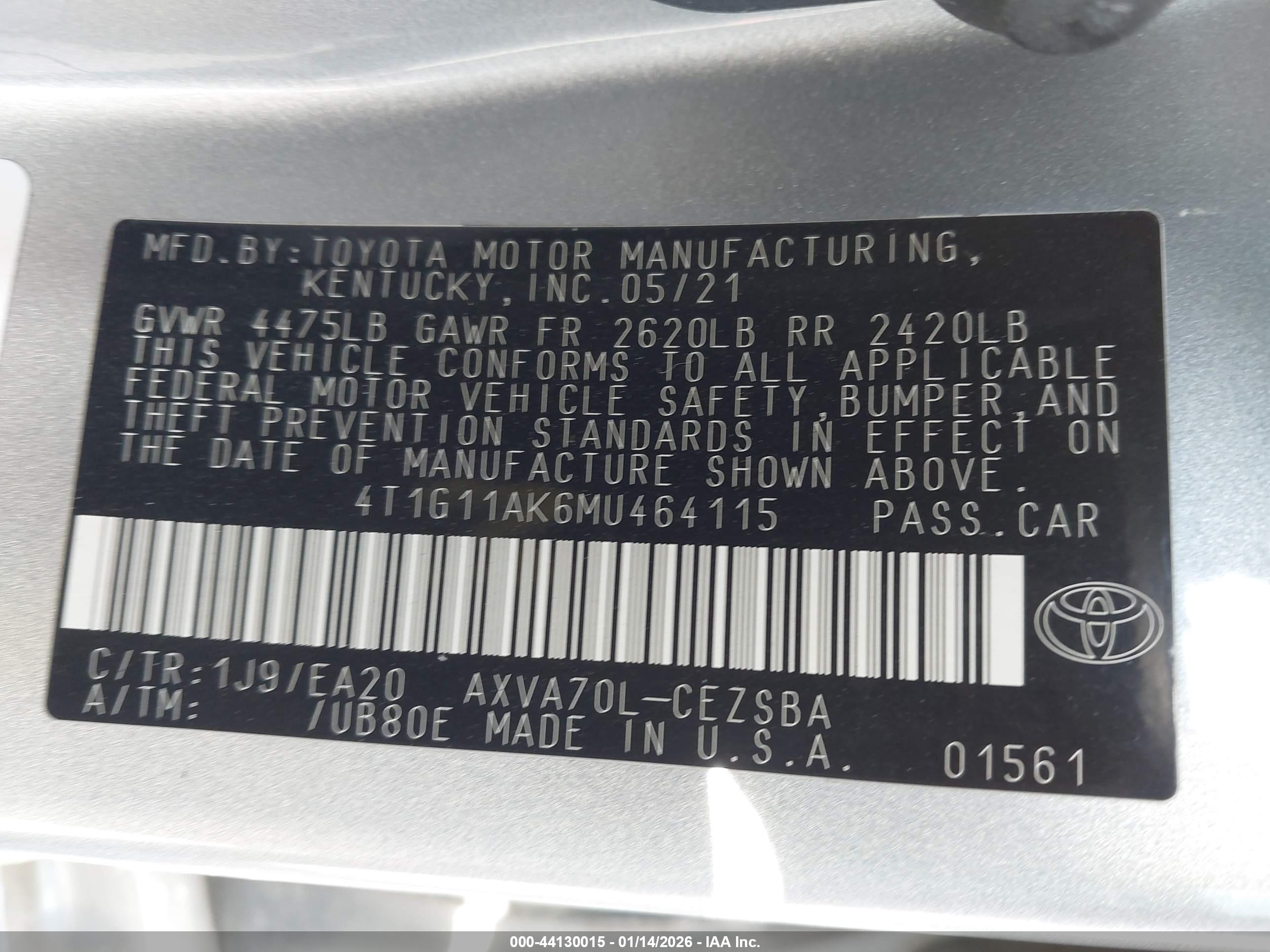 TOYOTA CAMRY image 9