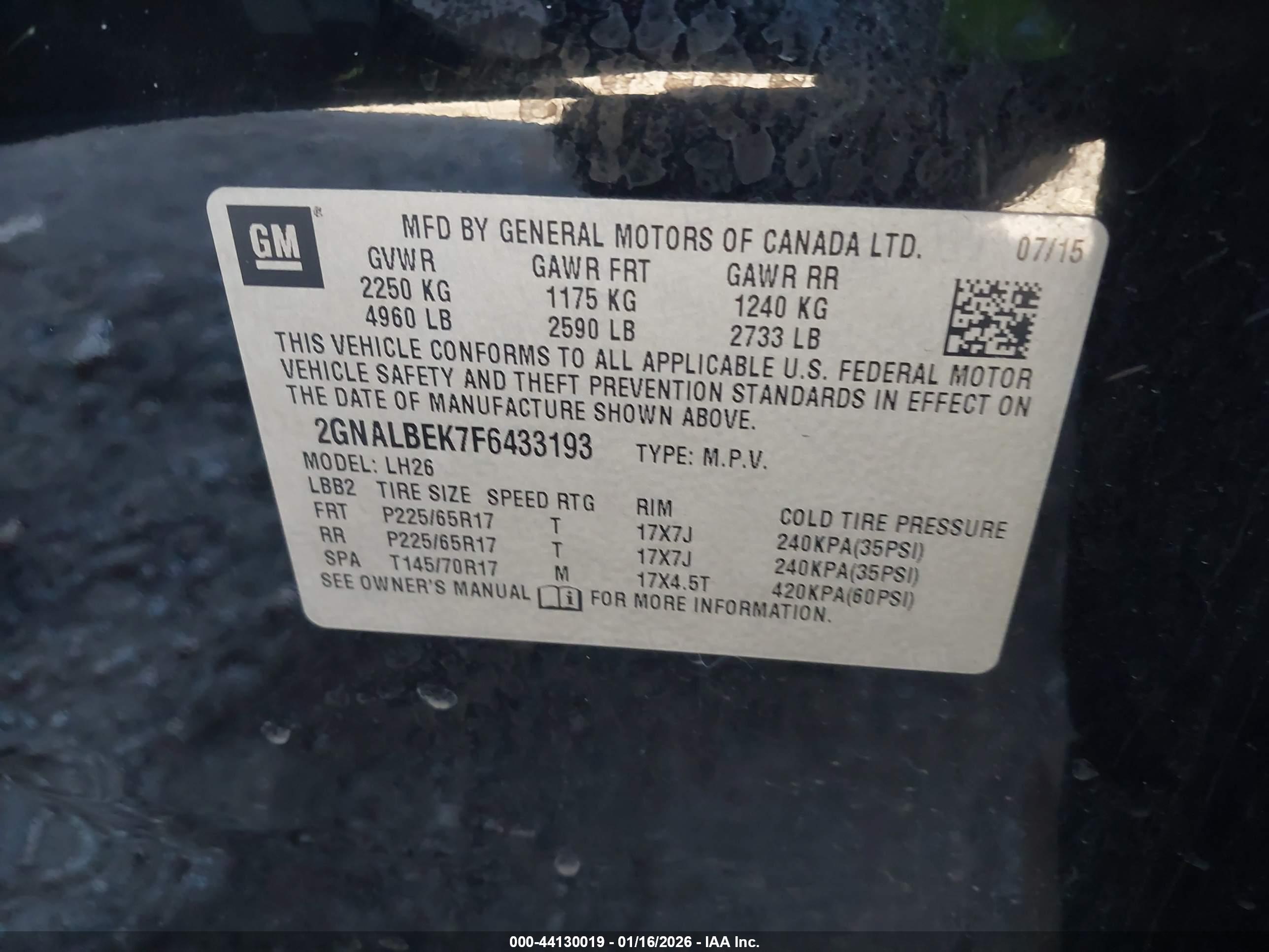 CHEVROLET EQUINOX image 9