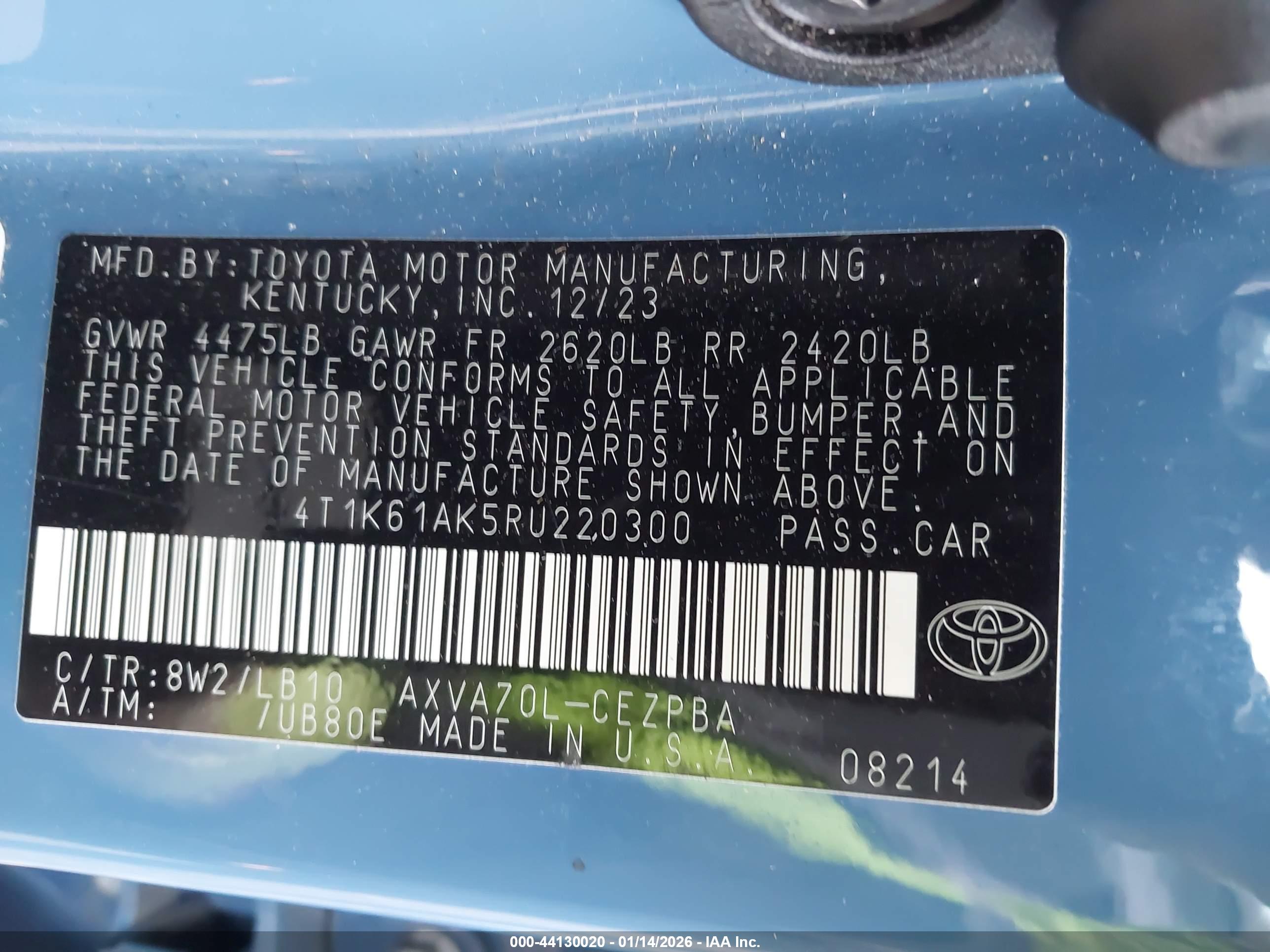 TOYOTA CAMRY image 9