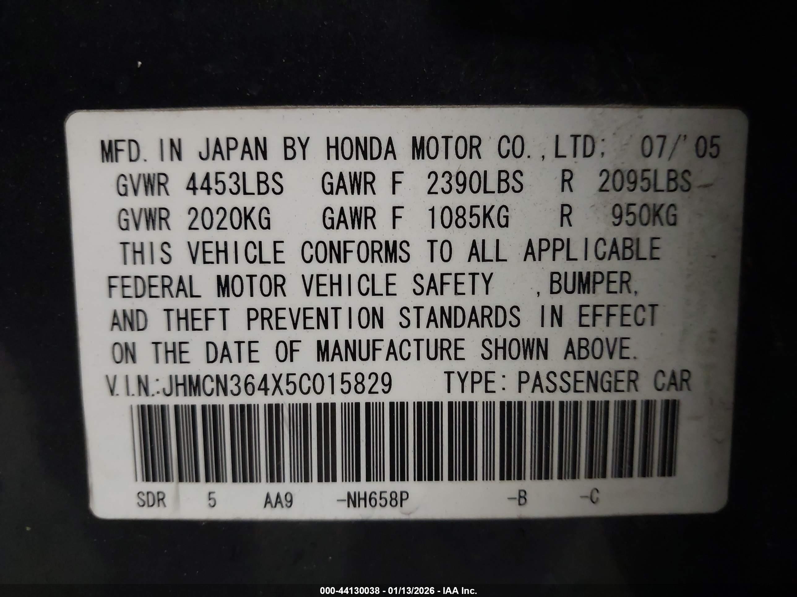 HONDA ACCORD image 9