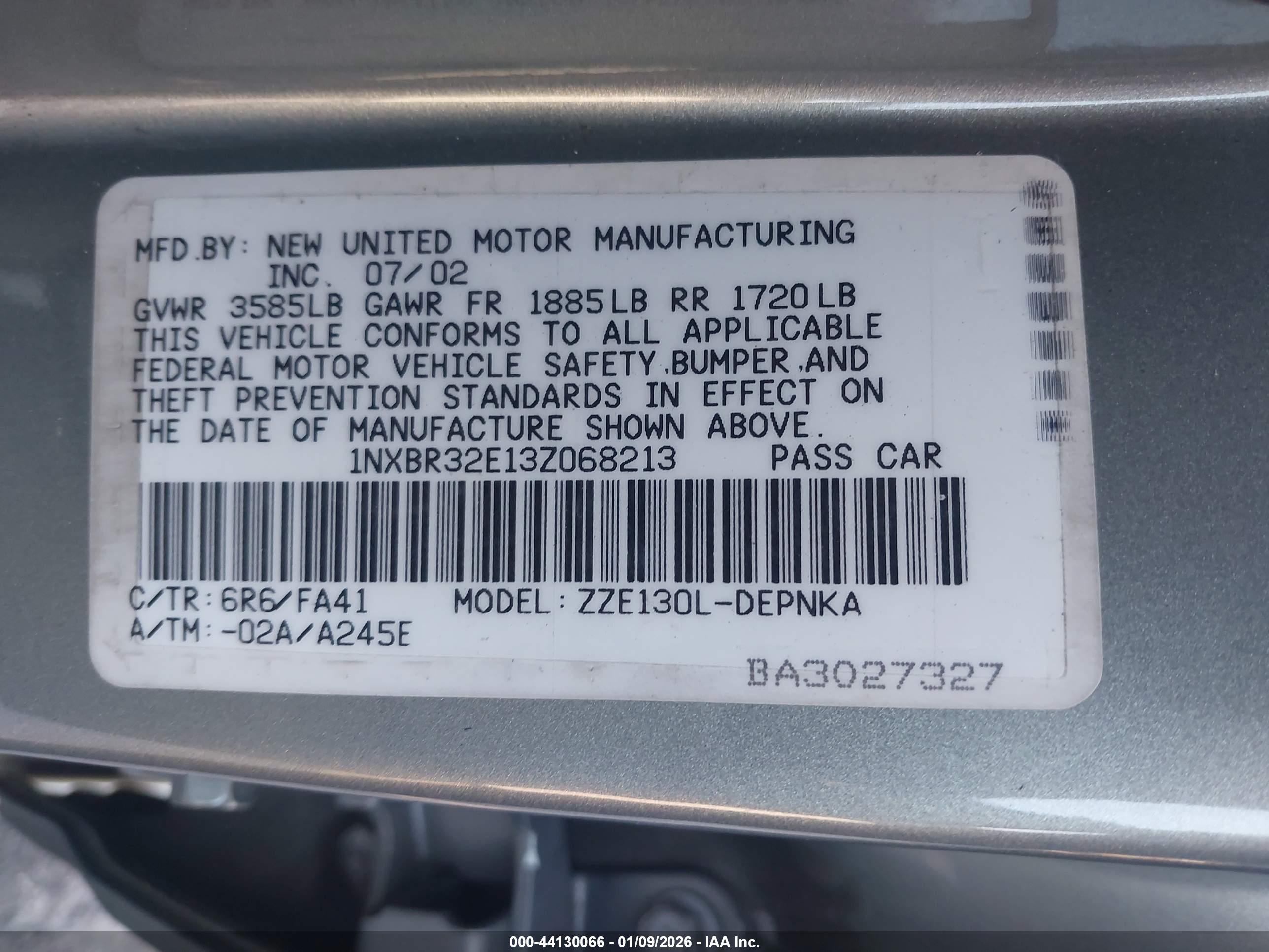 TOYOTA COROLLA image 9