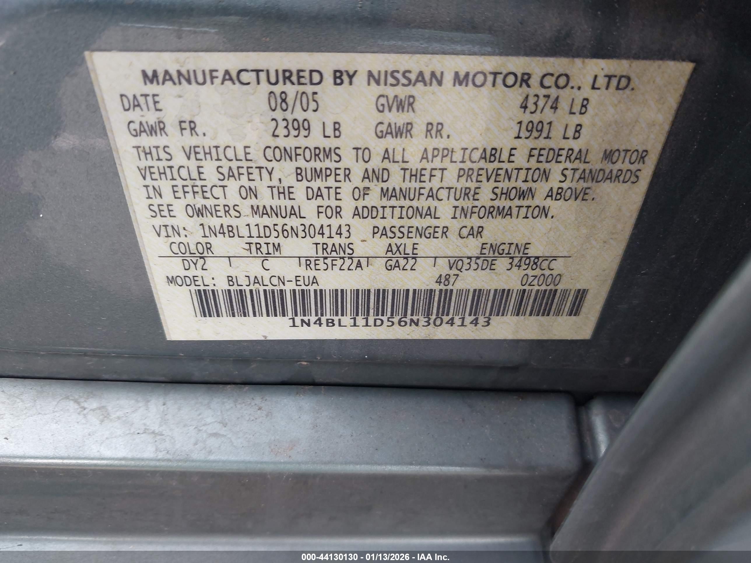 NISSAN ALTIMA image 9