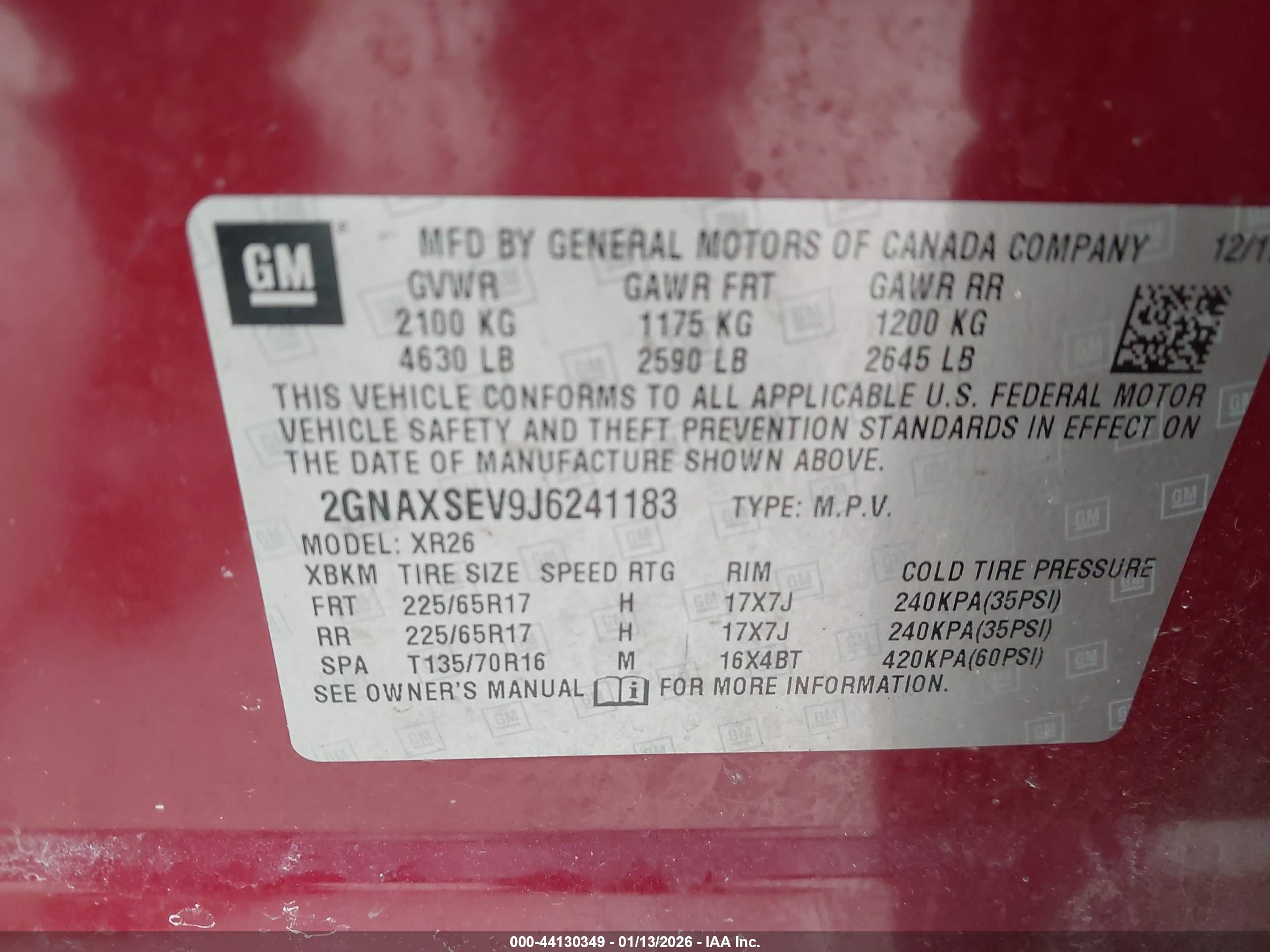 CHEVROLET EQUINOX image 9