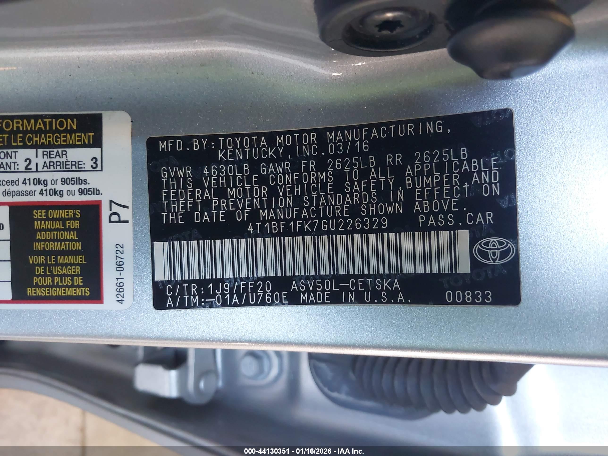 TOYOTA CAMRY image 9