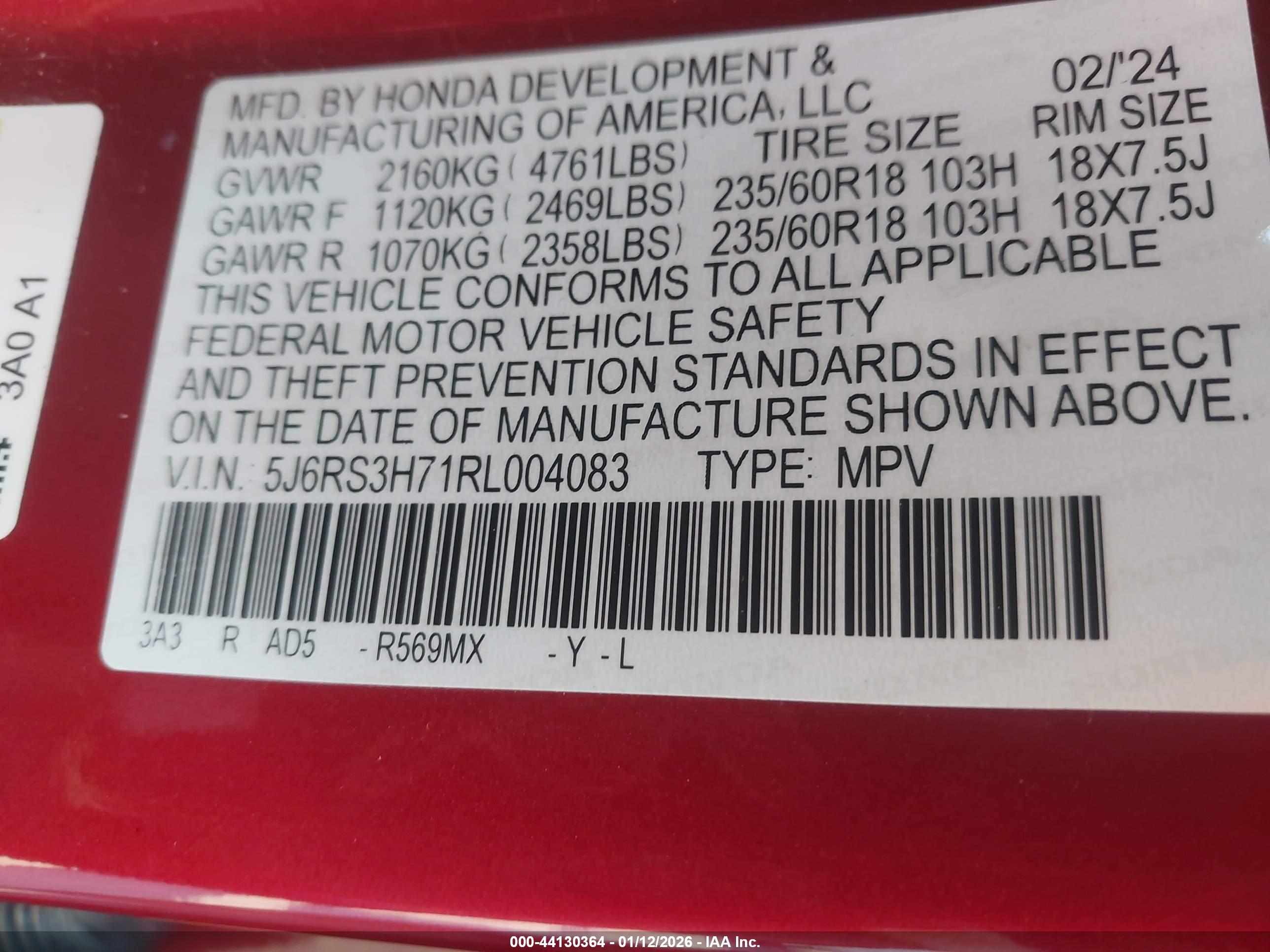 HONDA CR-V image 9