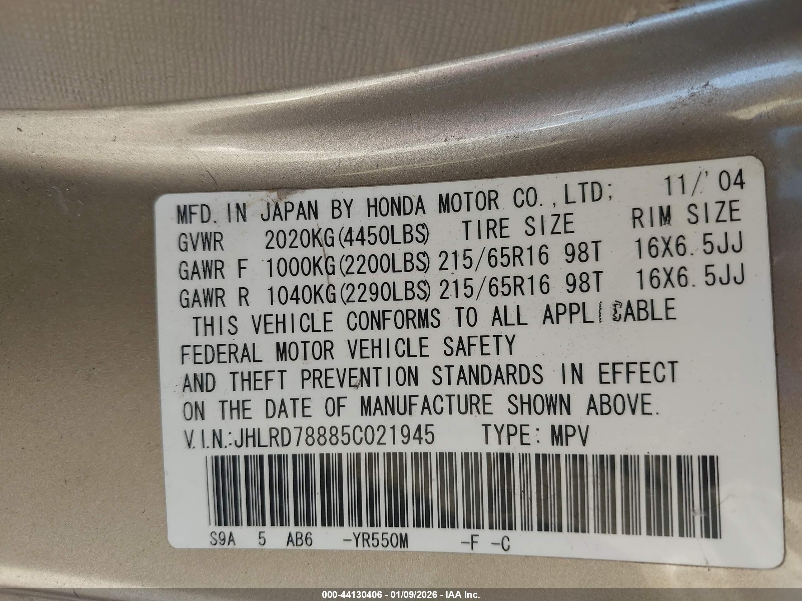 HONDA CR-V image 9