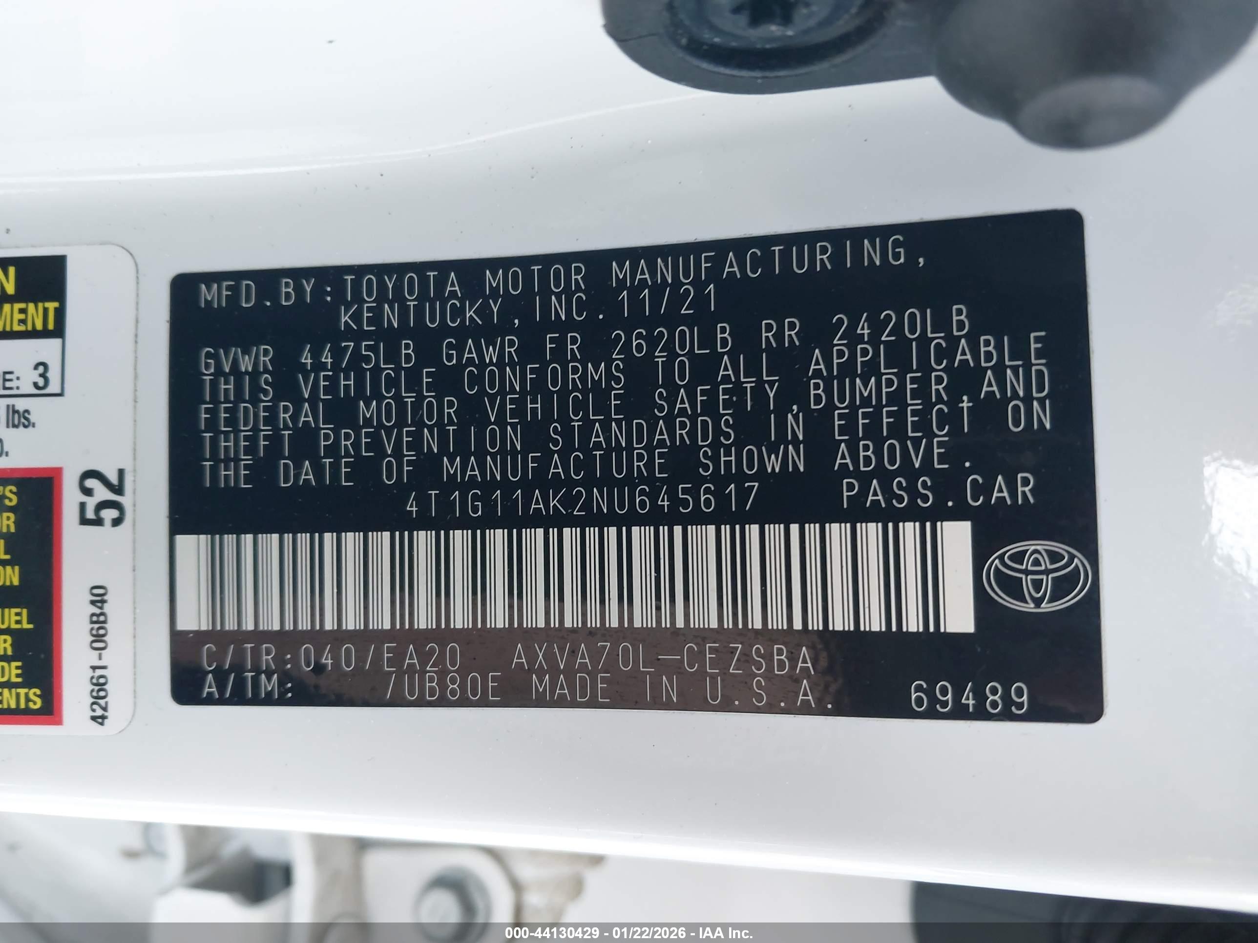 TOYOTA CAMRY image 9