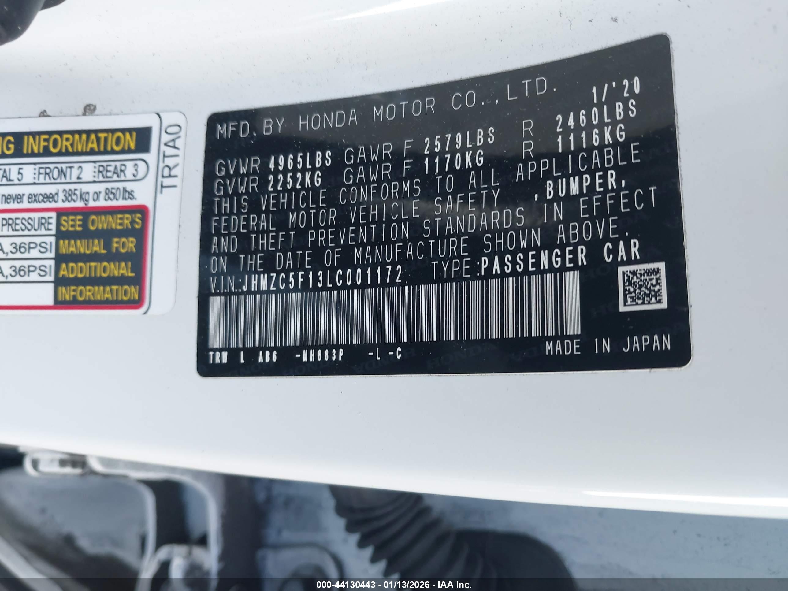 HONDA CLARITY image 9