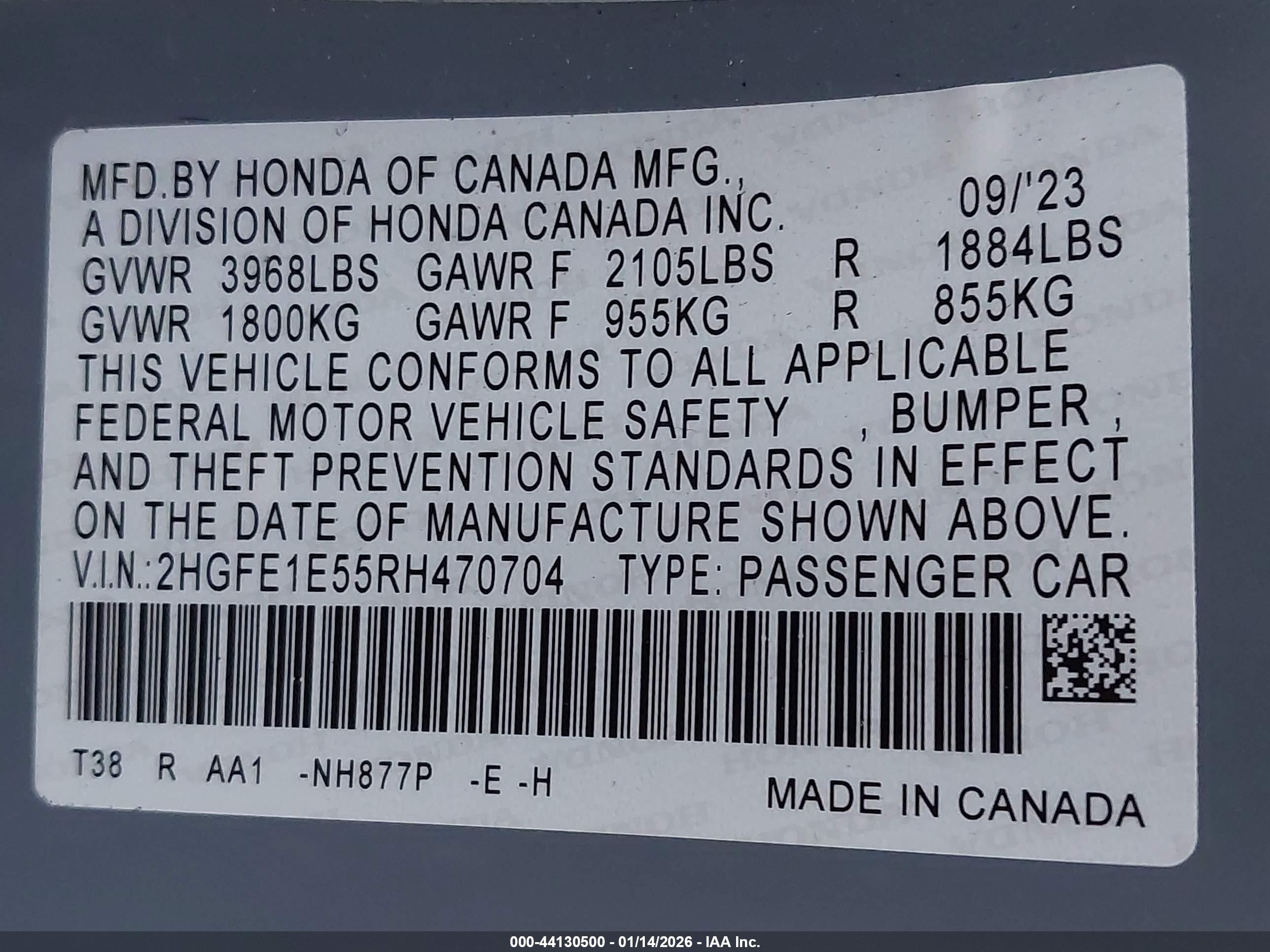 HONDA CIVIC image 9