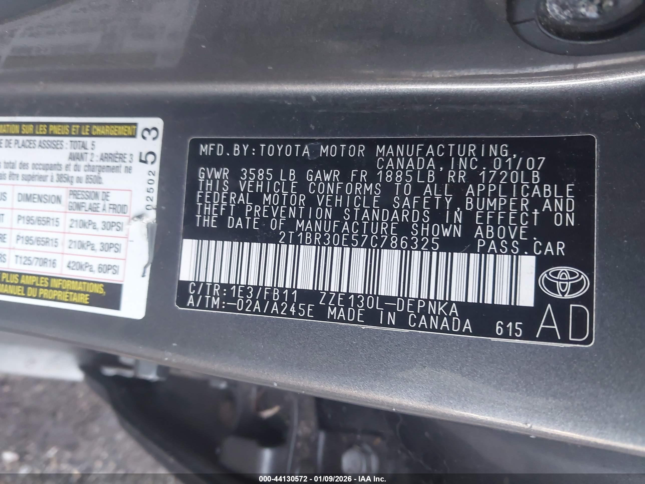 TOYOTA COROLLA image 9
