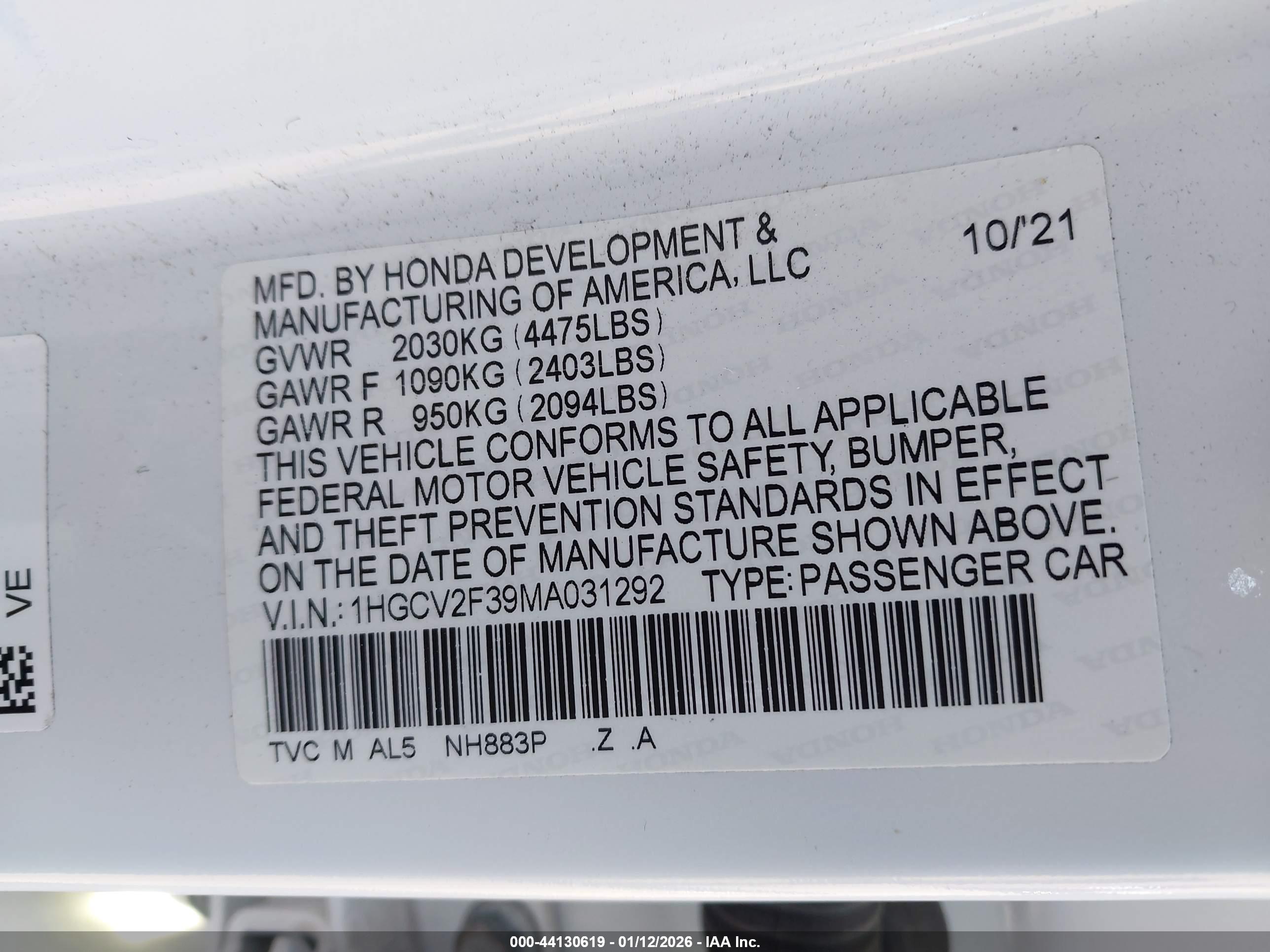 HONDA ACCORD image 9