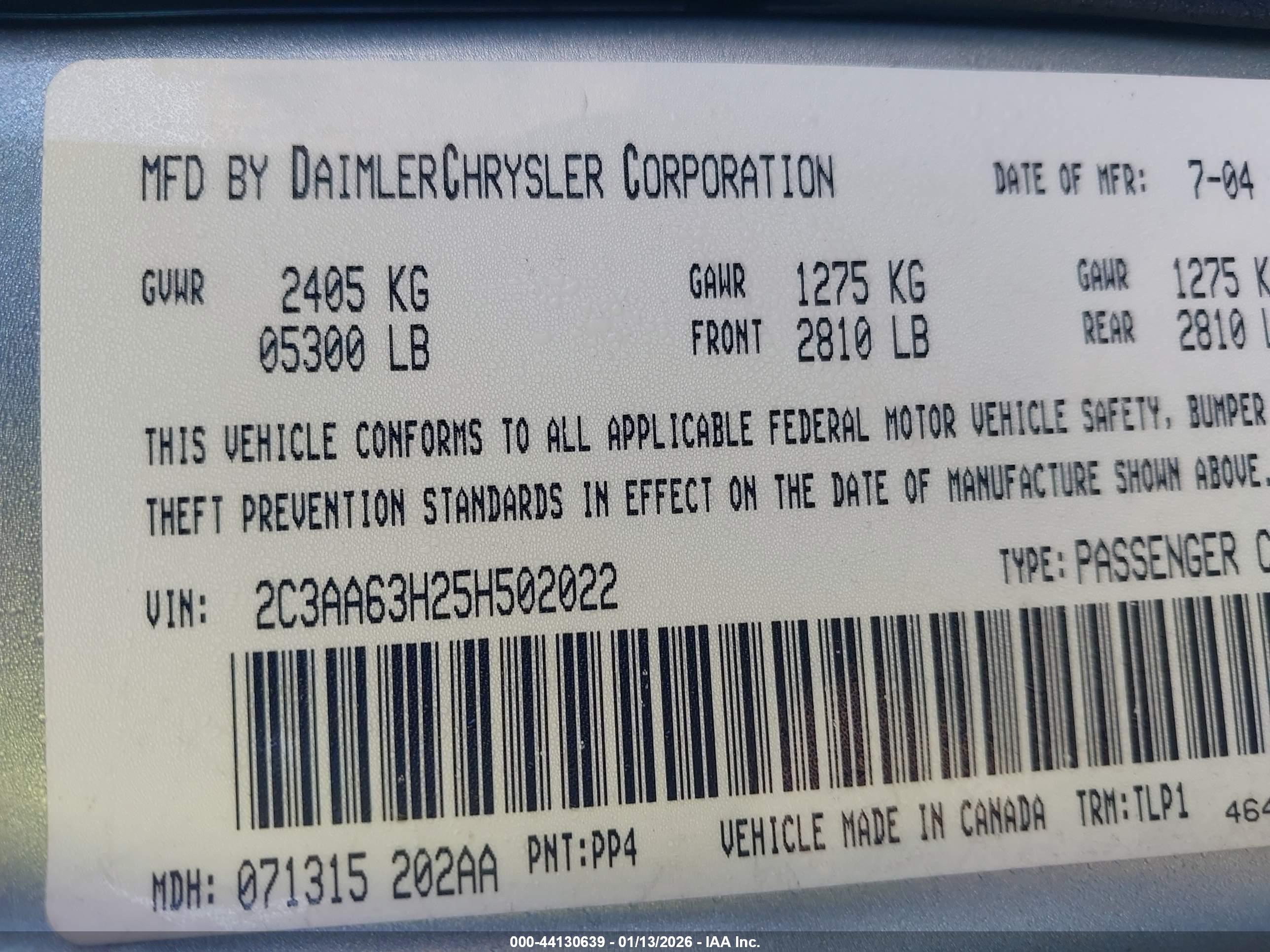 CHRYSLER 300C image 9