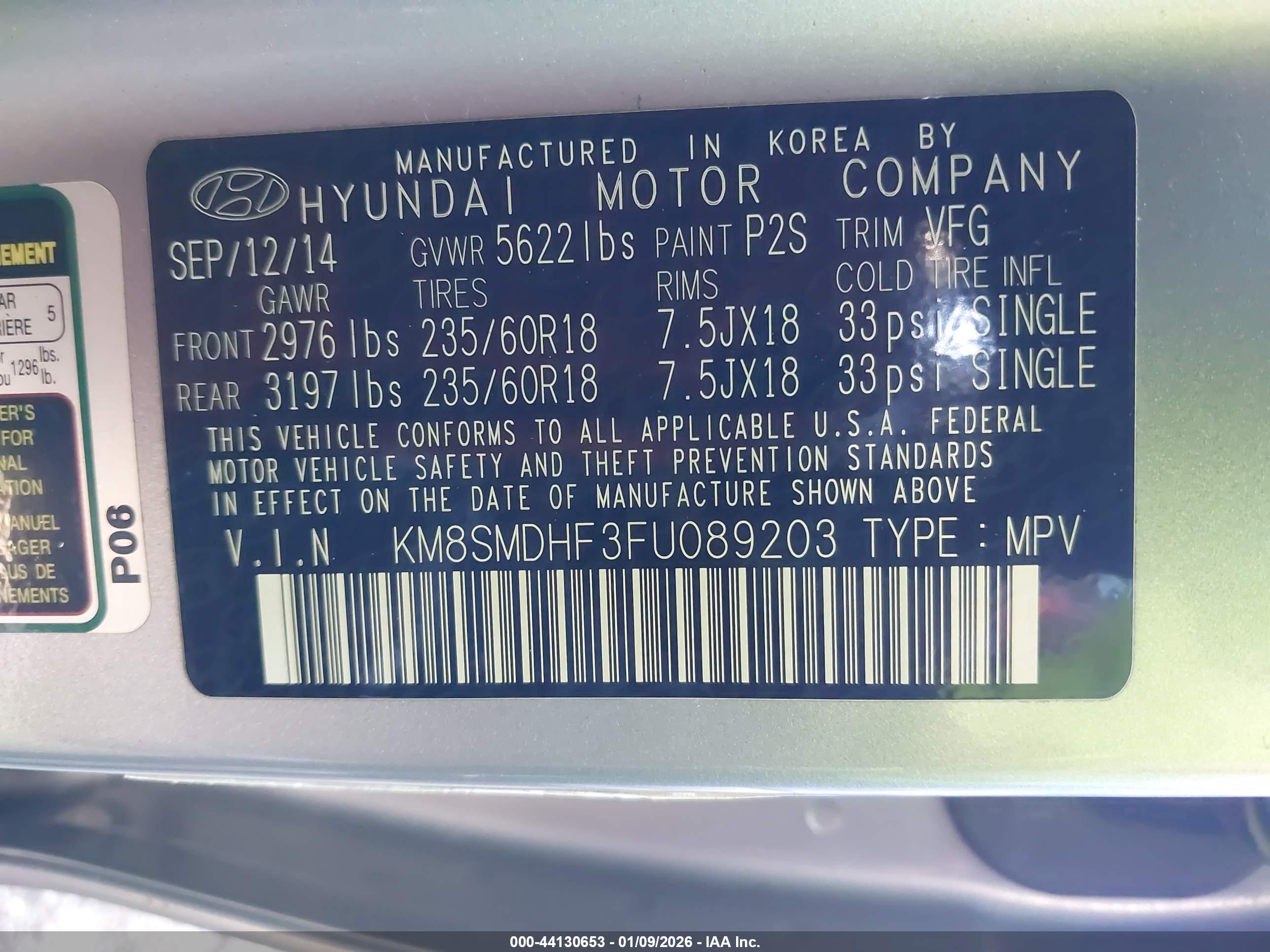 HYUNDAI SANTA image 9