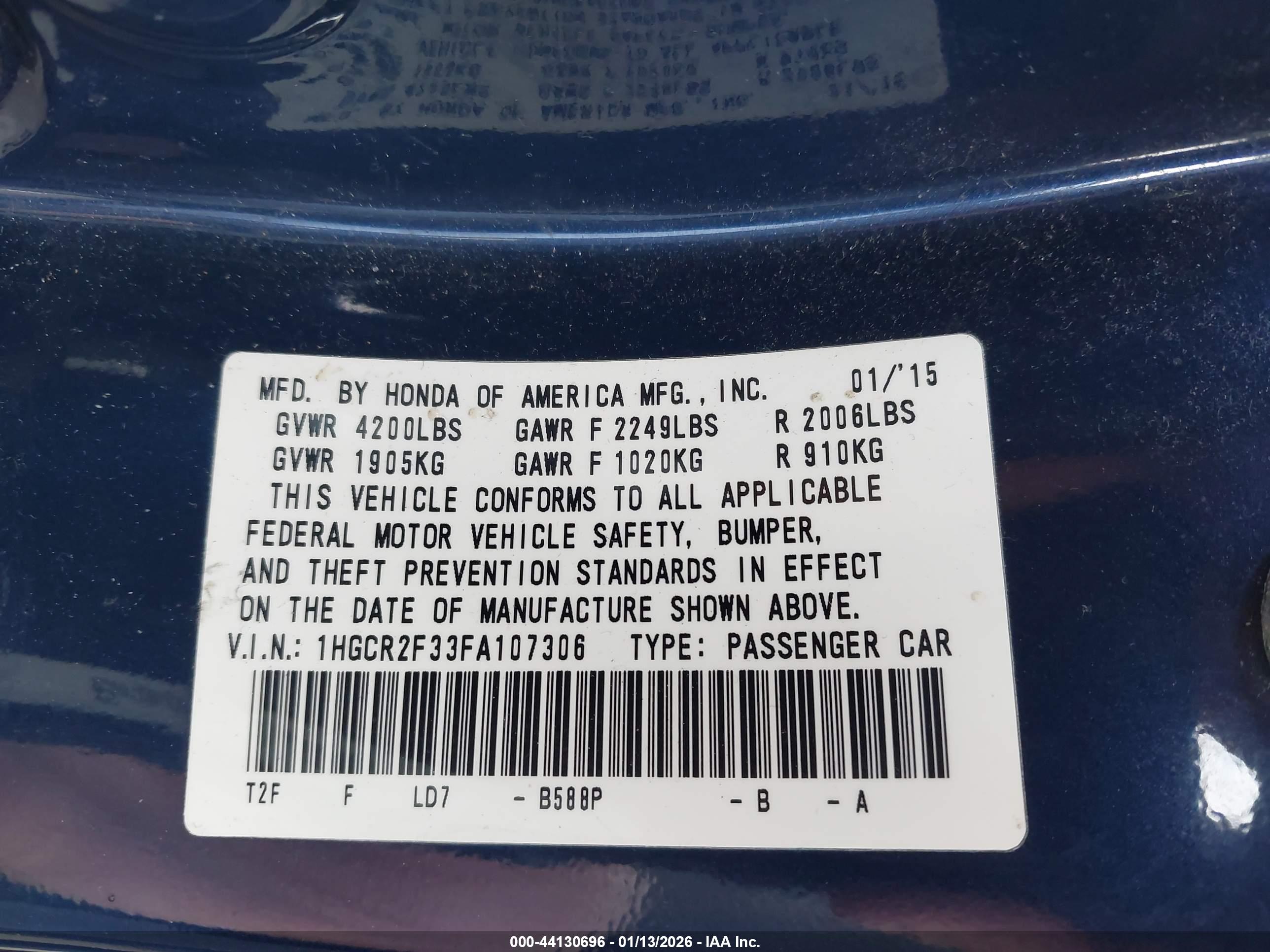 HONDA ACCORD image 9