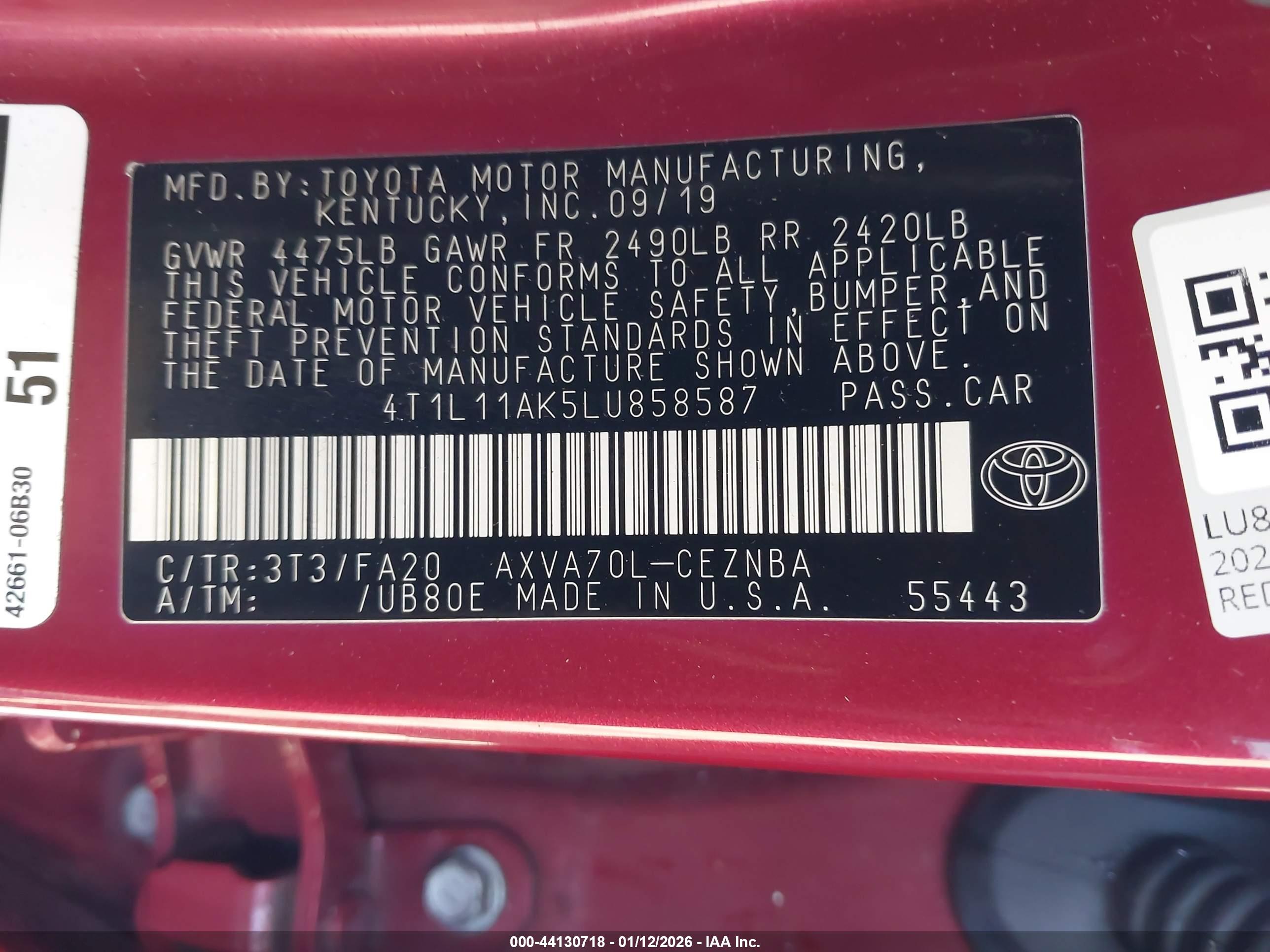 TOYOTA CAMRY image 9