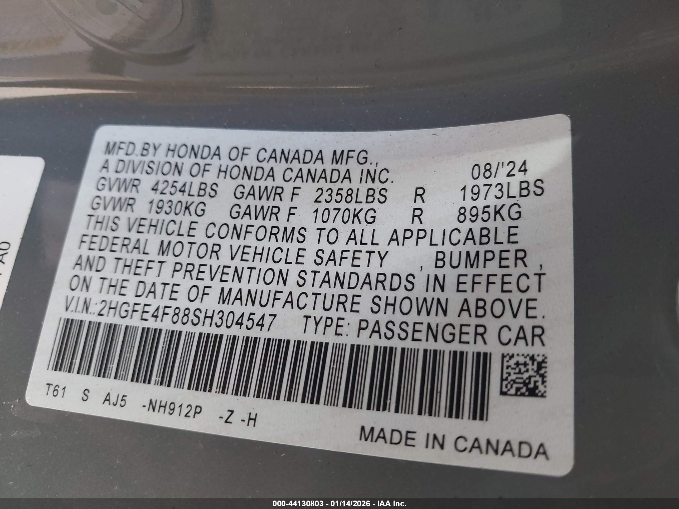 HONDA CIVIC image 9