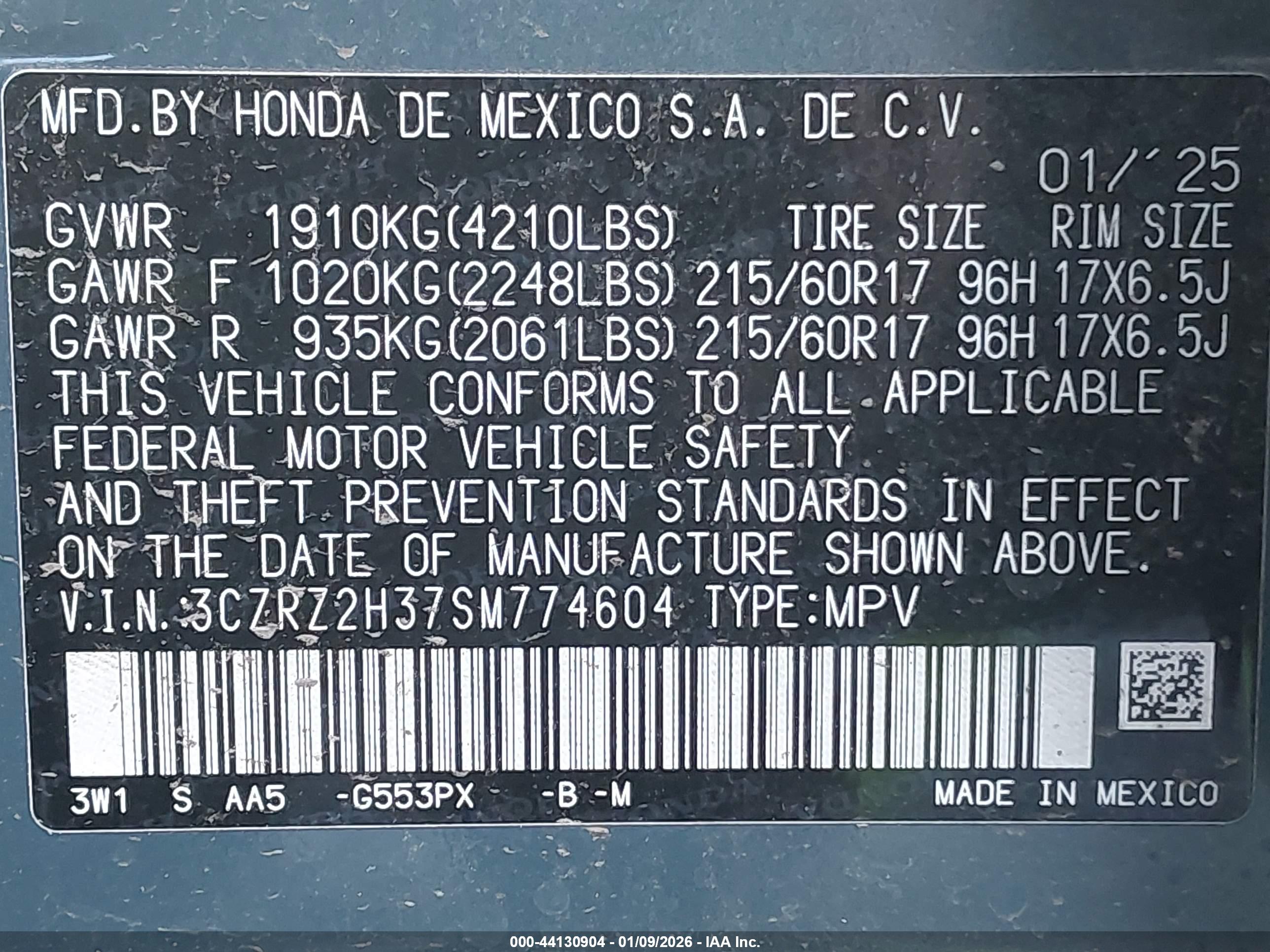 HONDA HR-V image 9