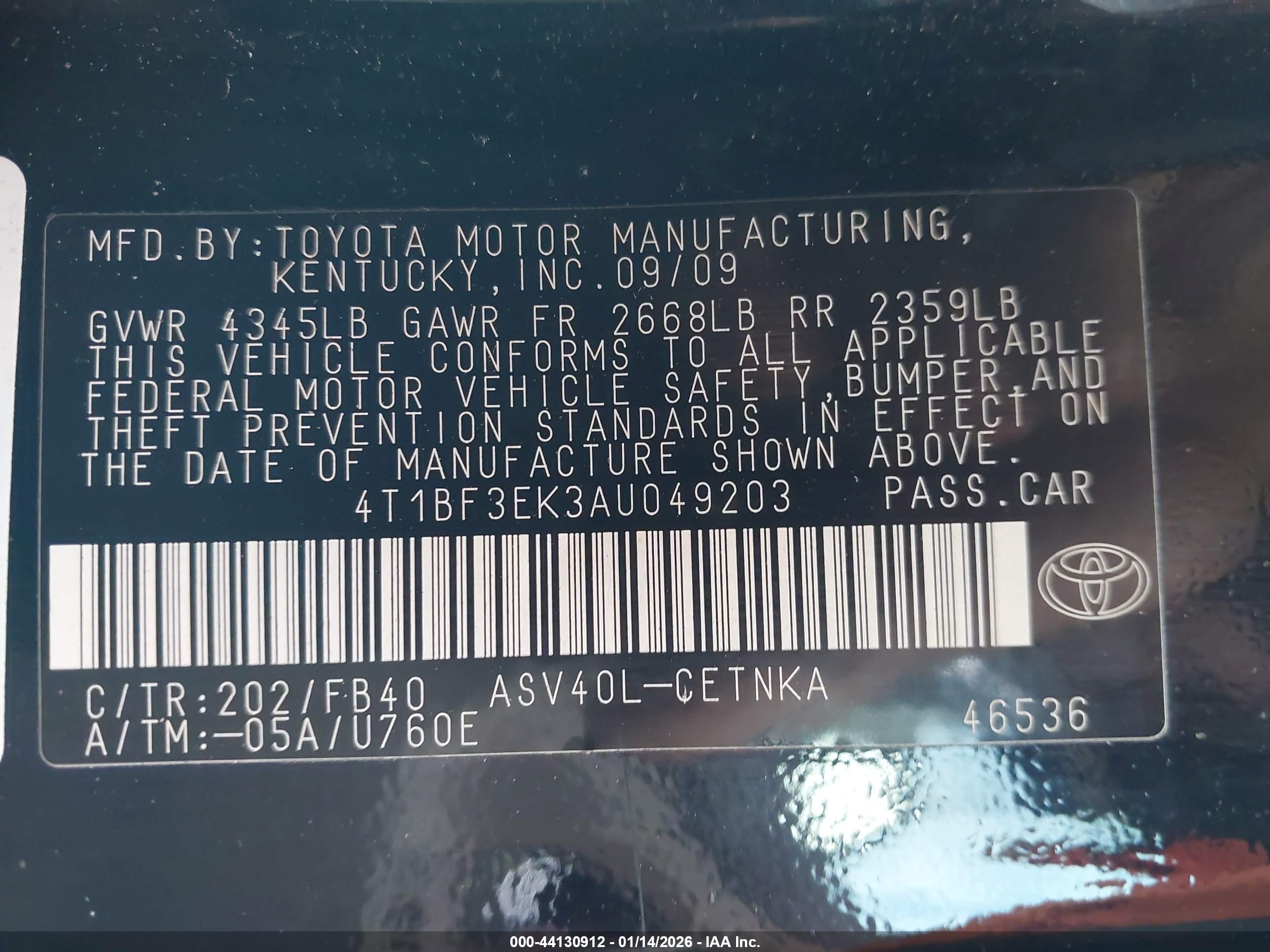 TOYOTA CAMRY image 9