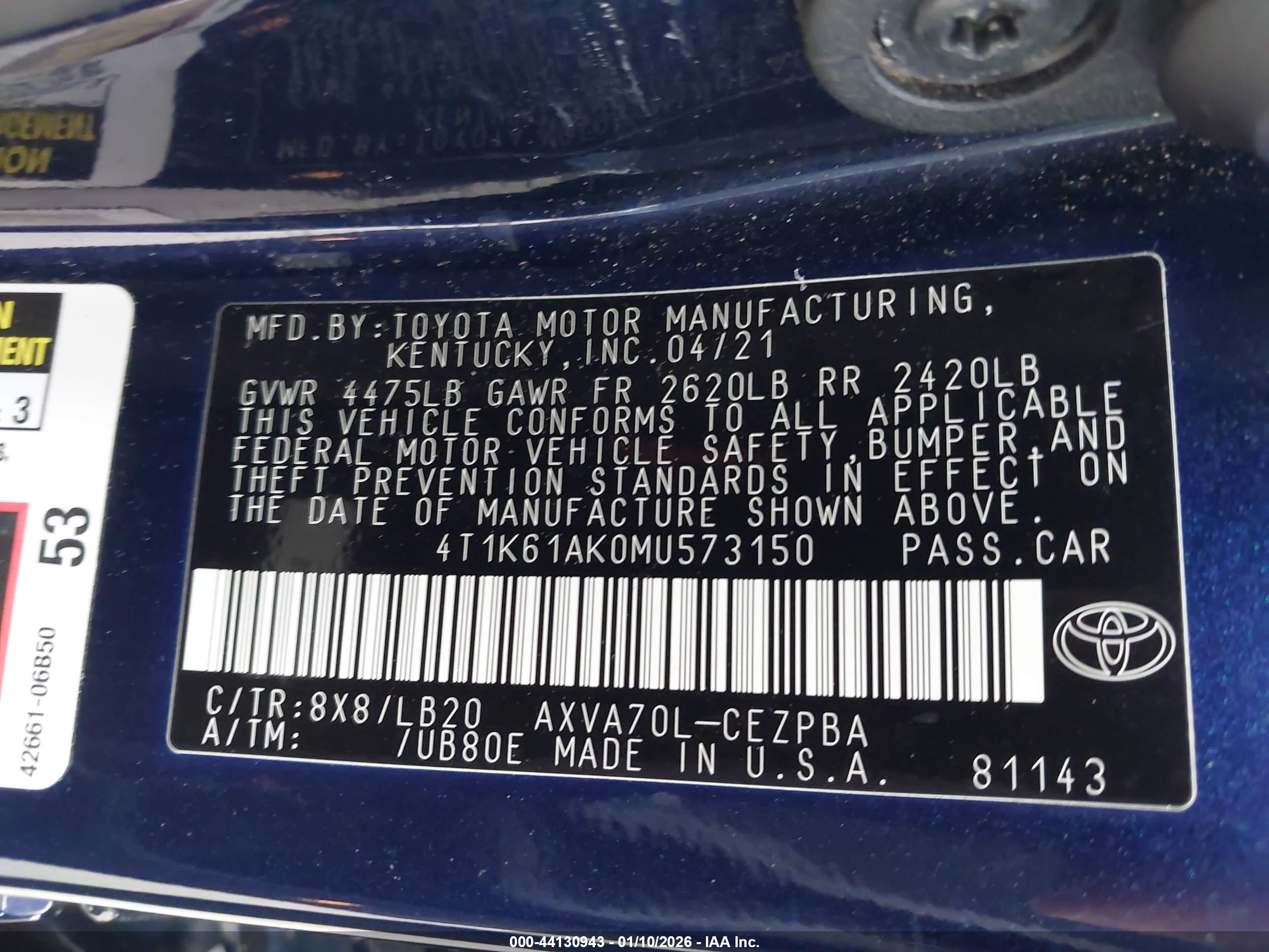 TOYOTA CAMRY image 9