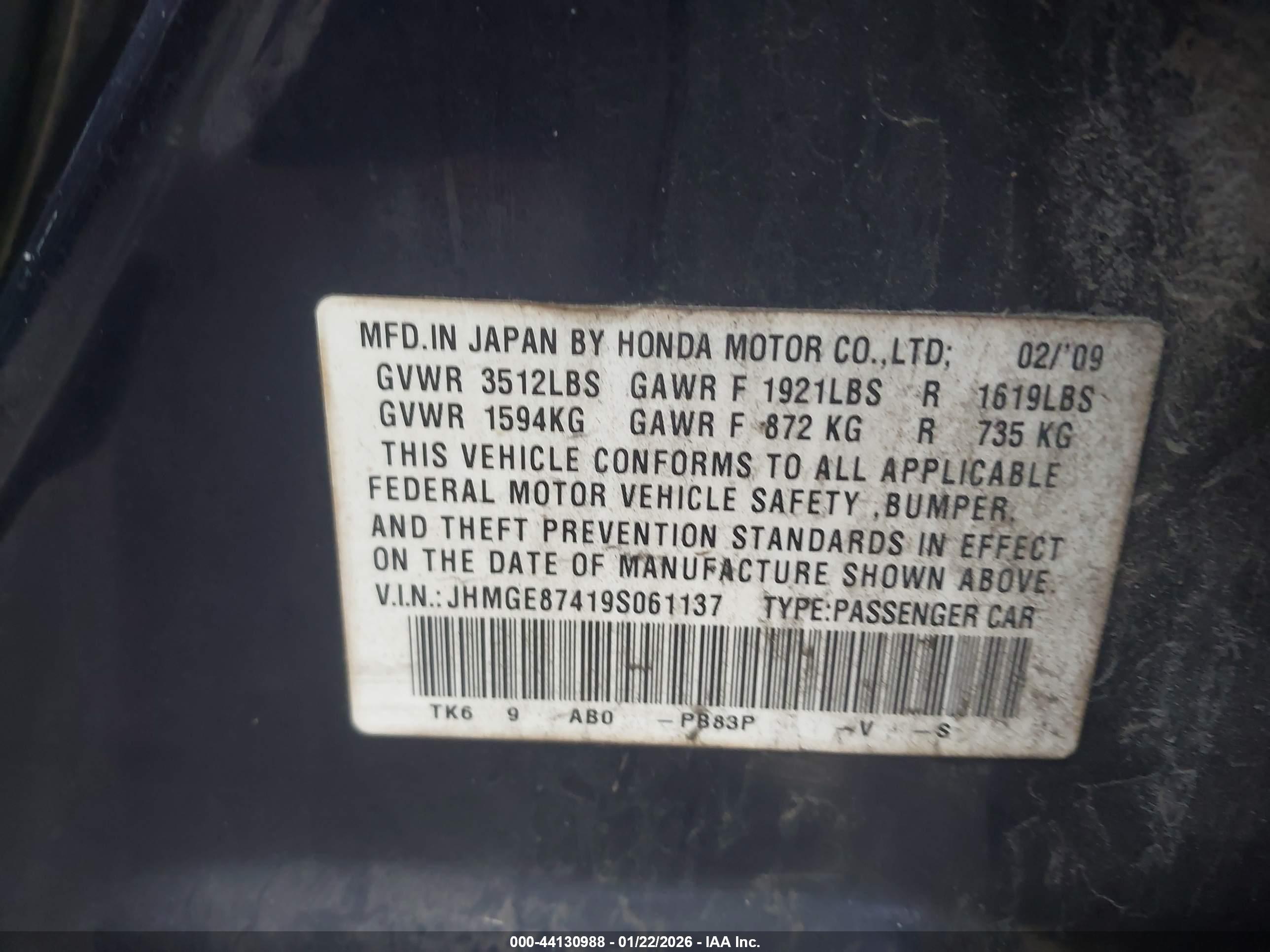 HONDA FIT image 9