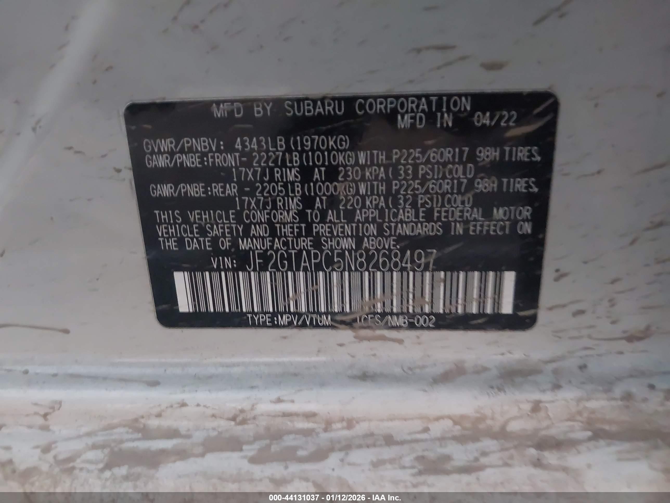 SUBARU CROSSTREK image 9