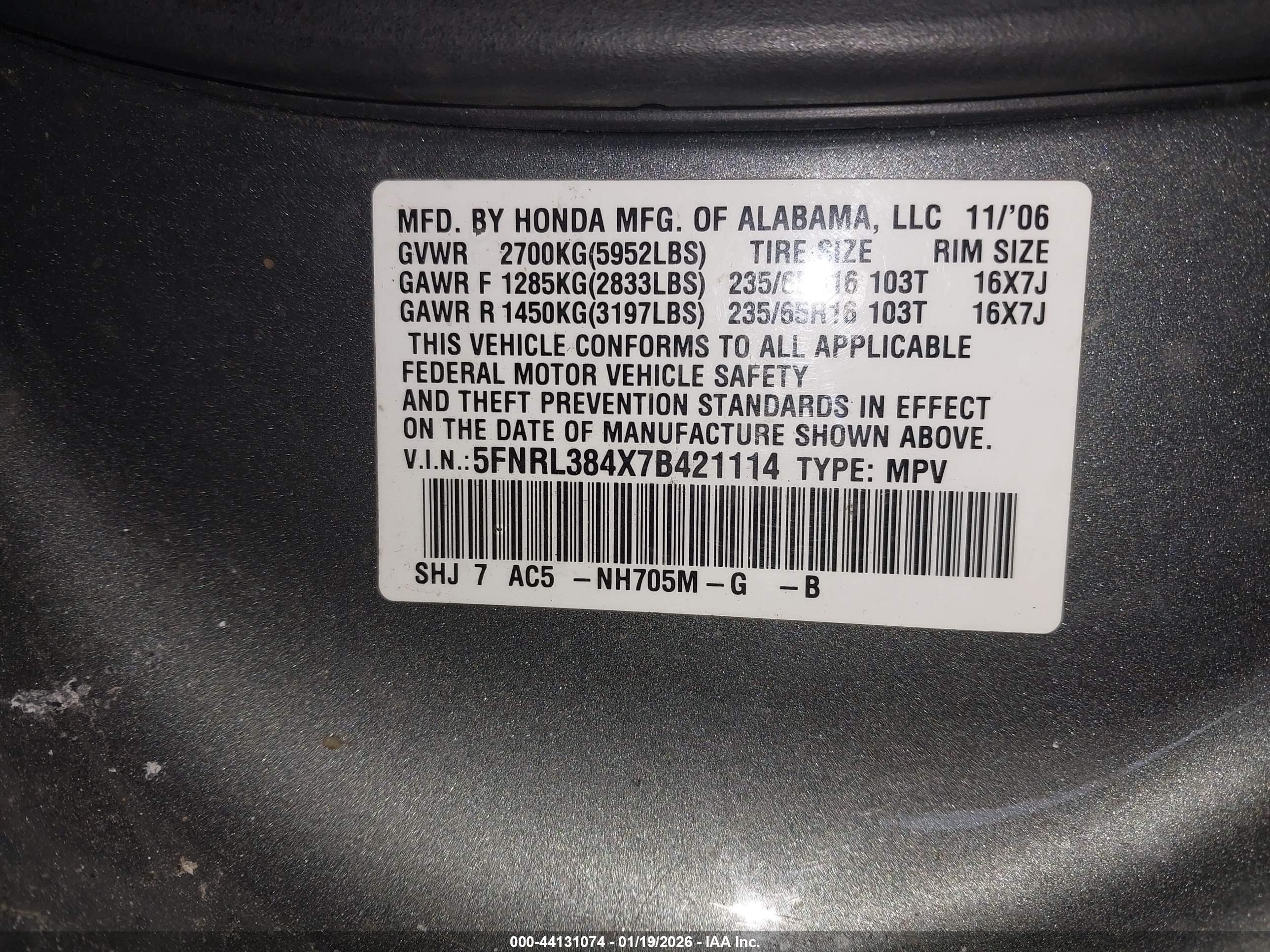 HONDA ODYSSEY image 9