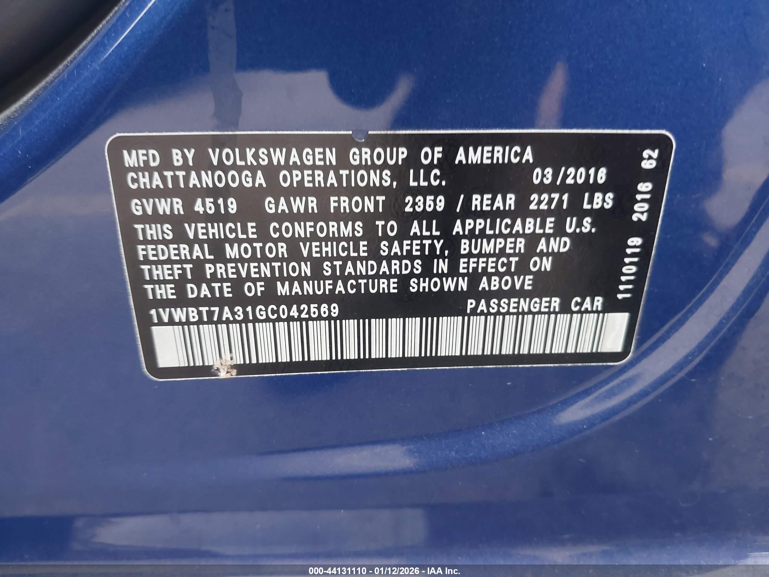 VOLKSWAGEN PASSAT image 9