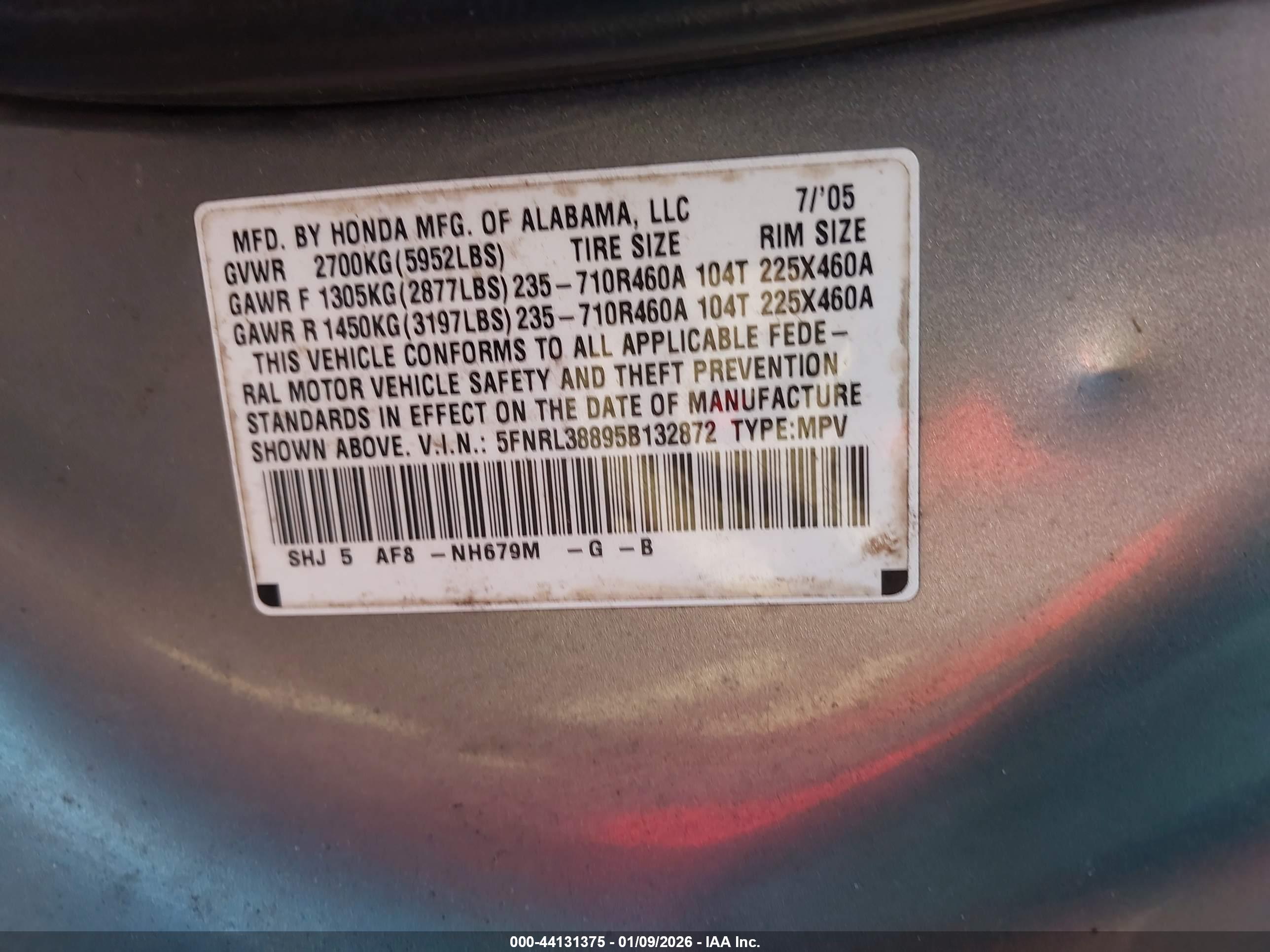 HONDA ODYSSEY image 9