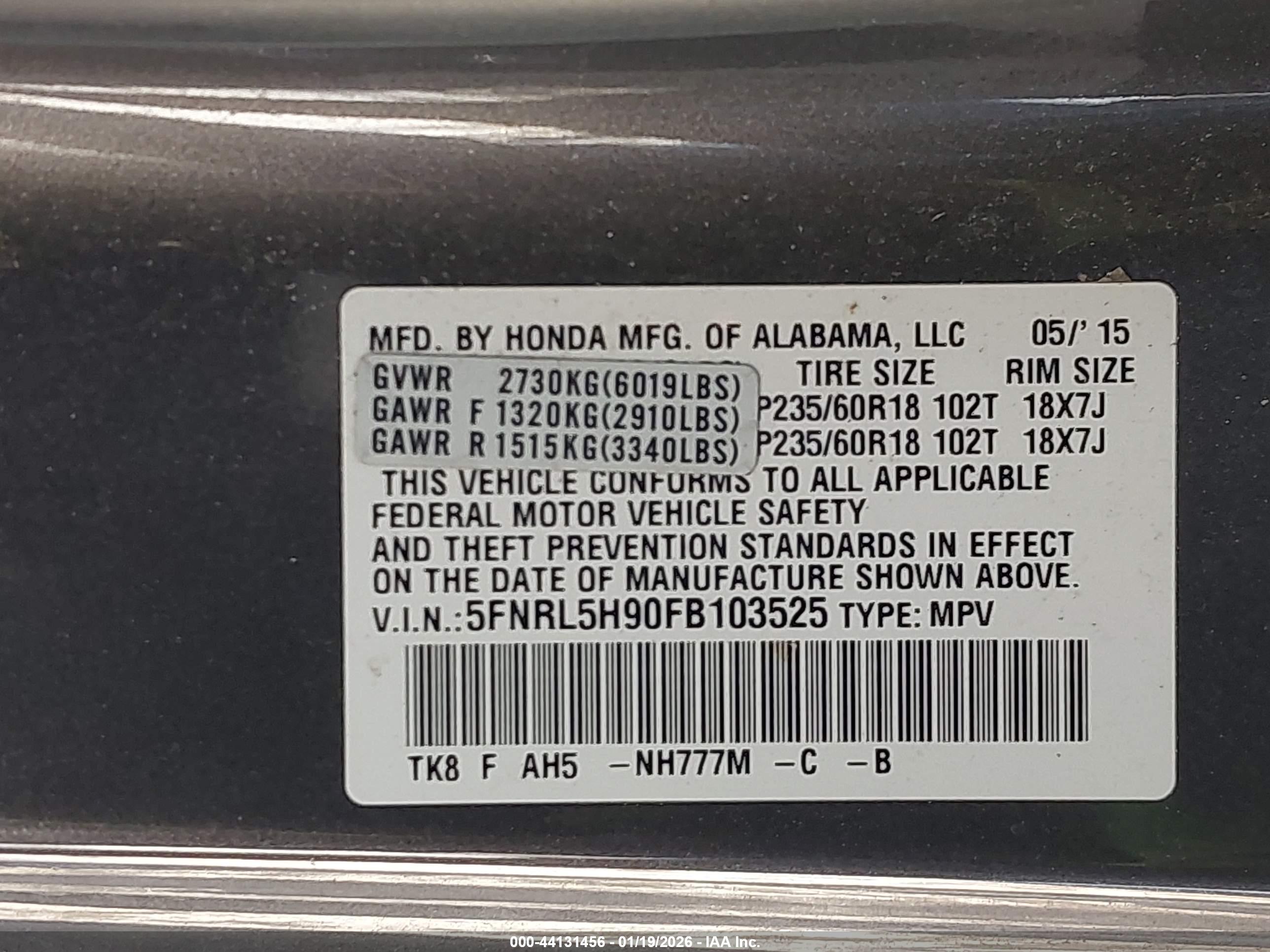 HONDA ODYSSEY image 9