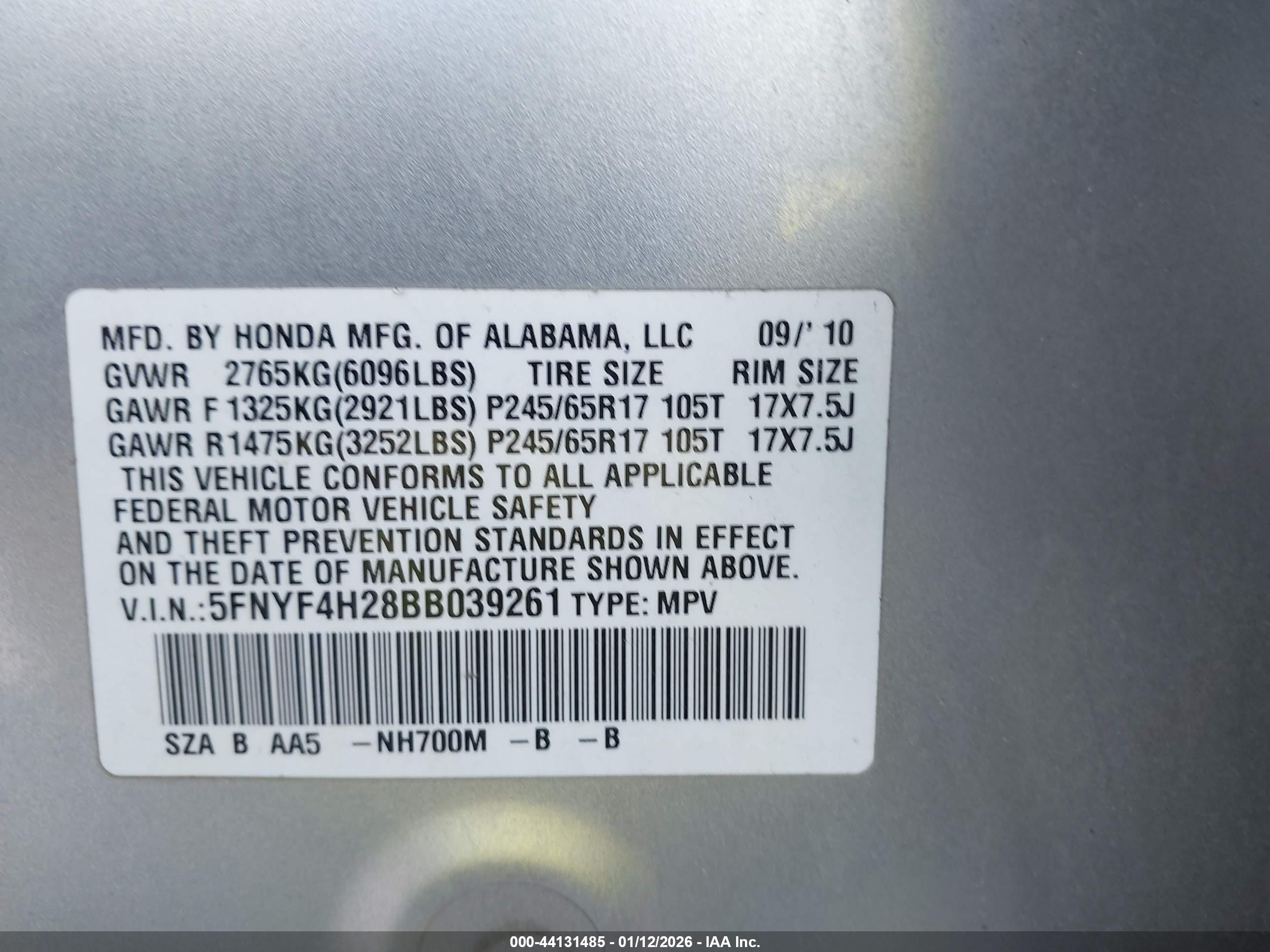 HONDA PILOT image 9