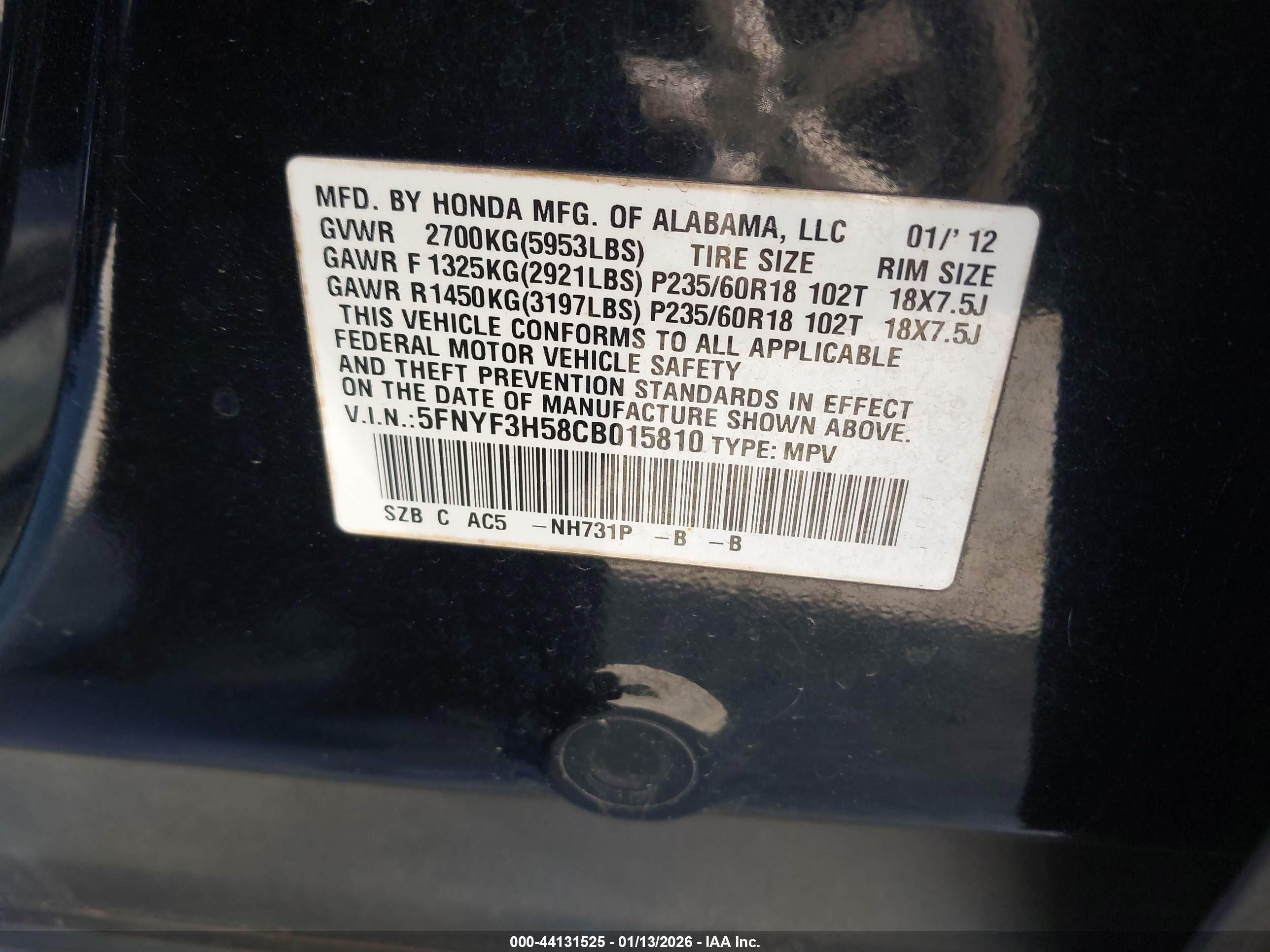 HONDA PILOT image 9