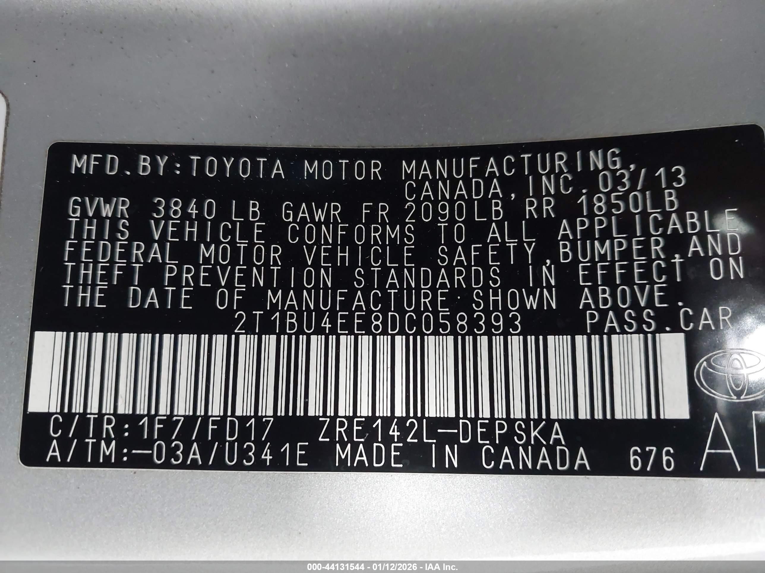 TOYOTA COROLLA image 9