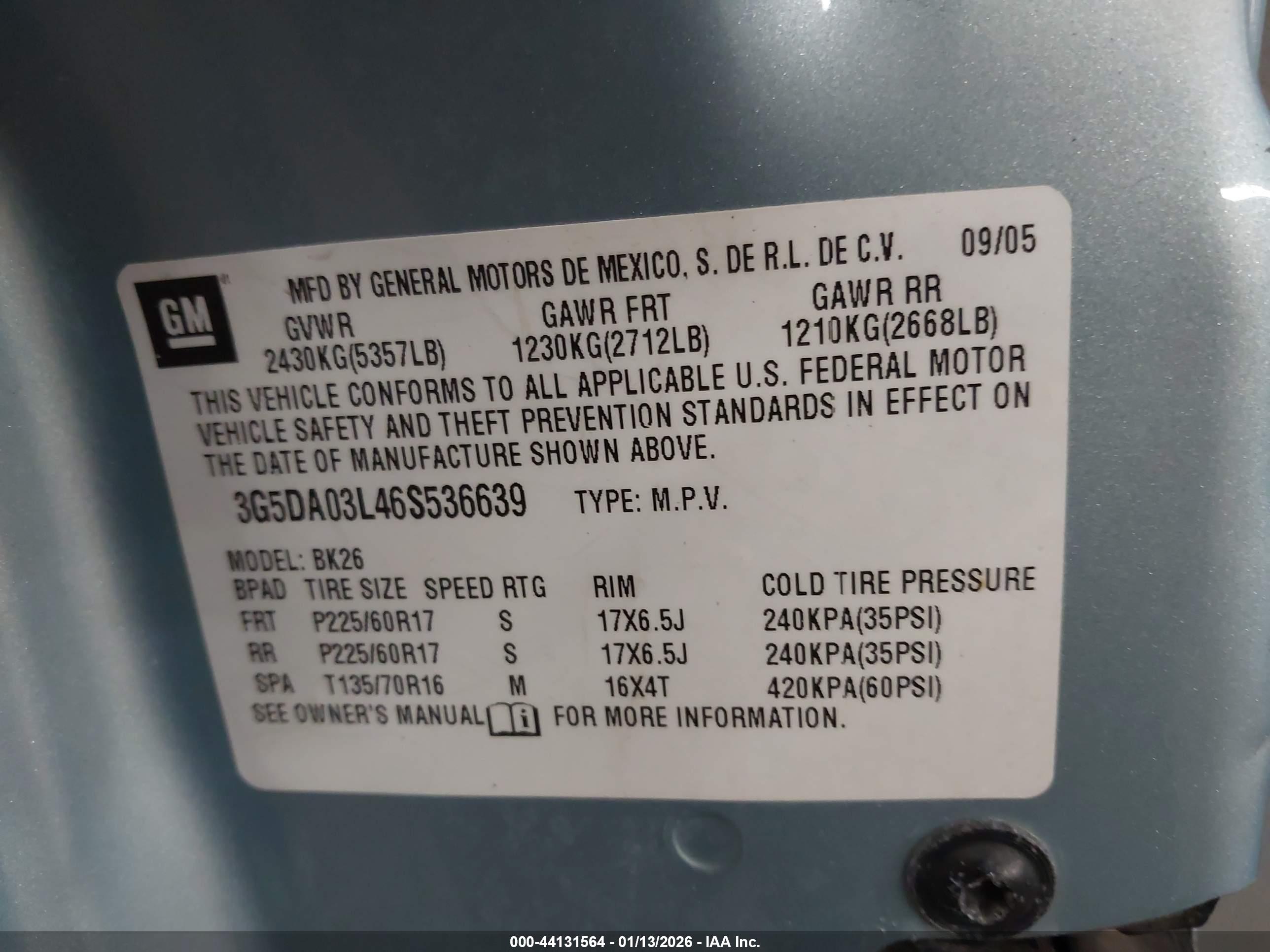 BUICK RENDEZVOUS image 9