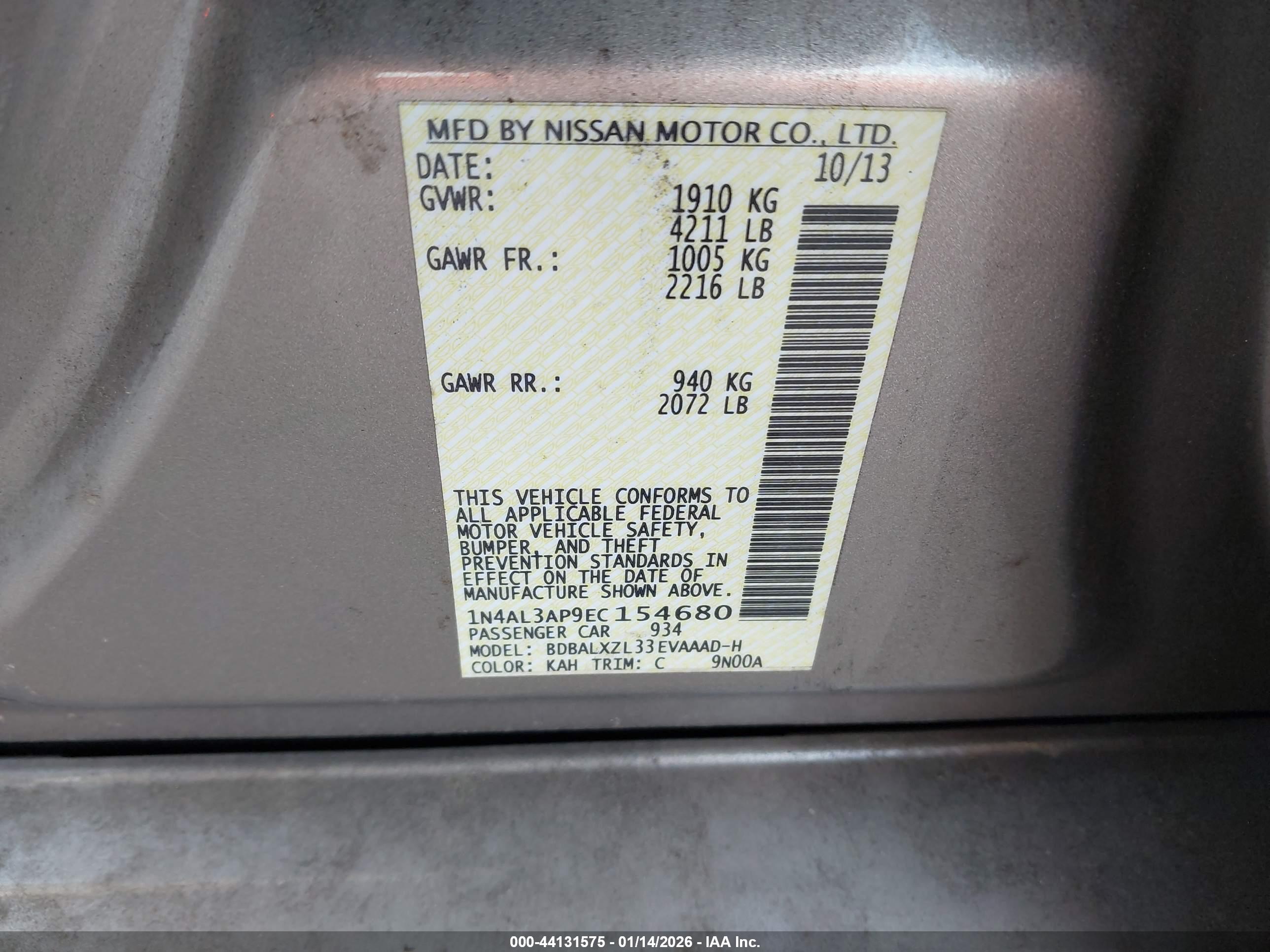 NISSAN ALTIMA image 9