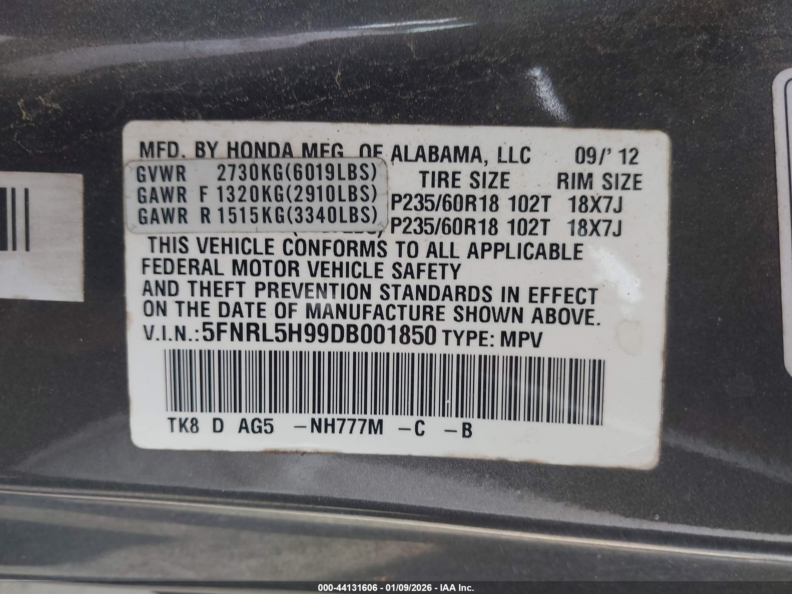 HONDA ODYSSEY image 9