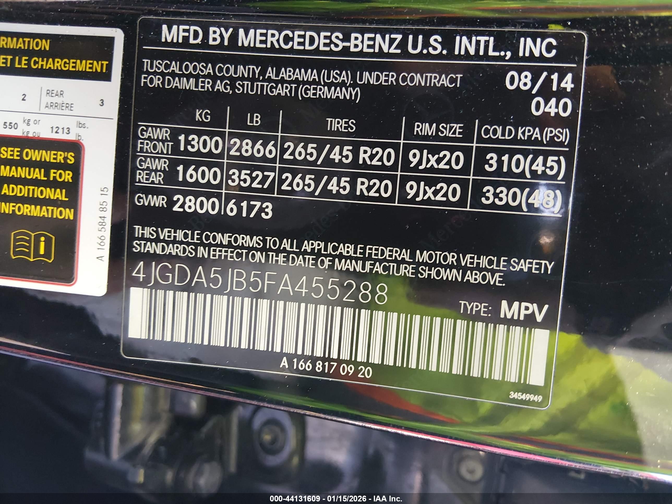 MERCEDES-BENZ ML image 9