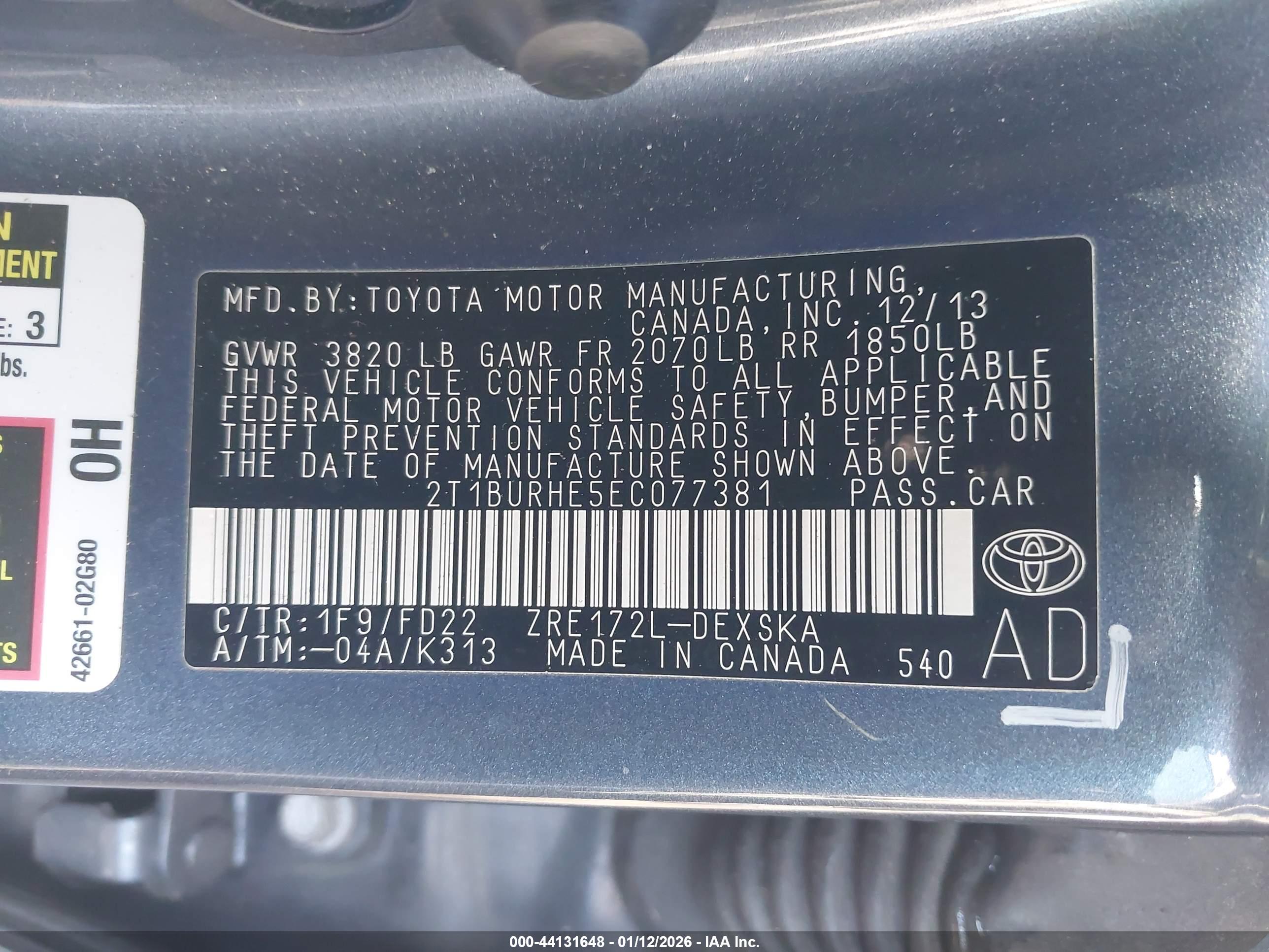 TOYOTA COROLLA image 9