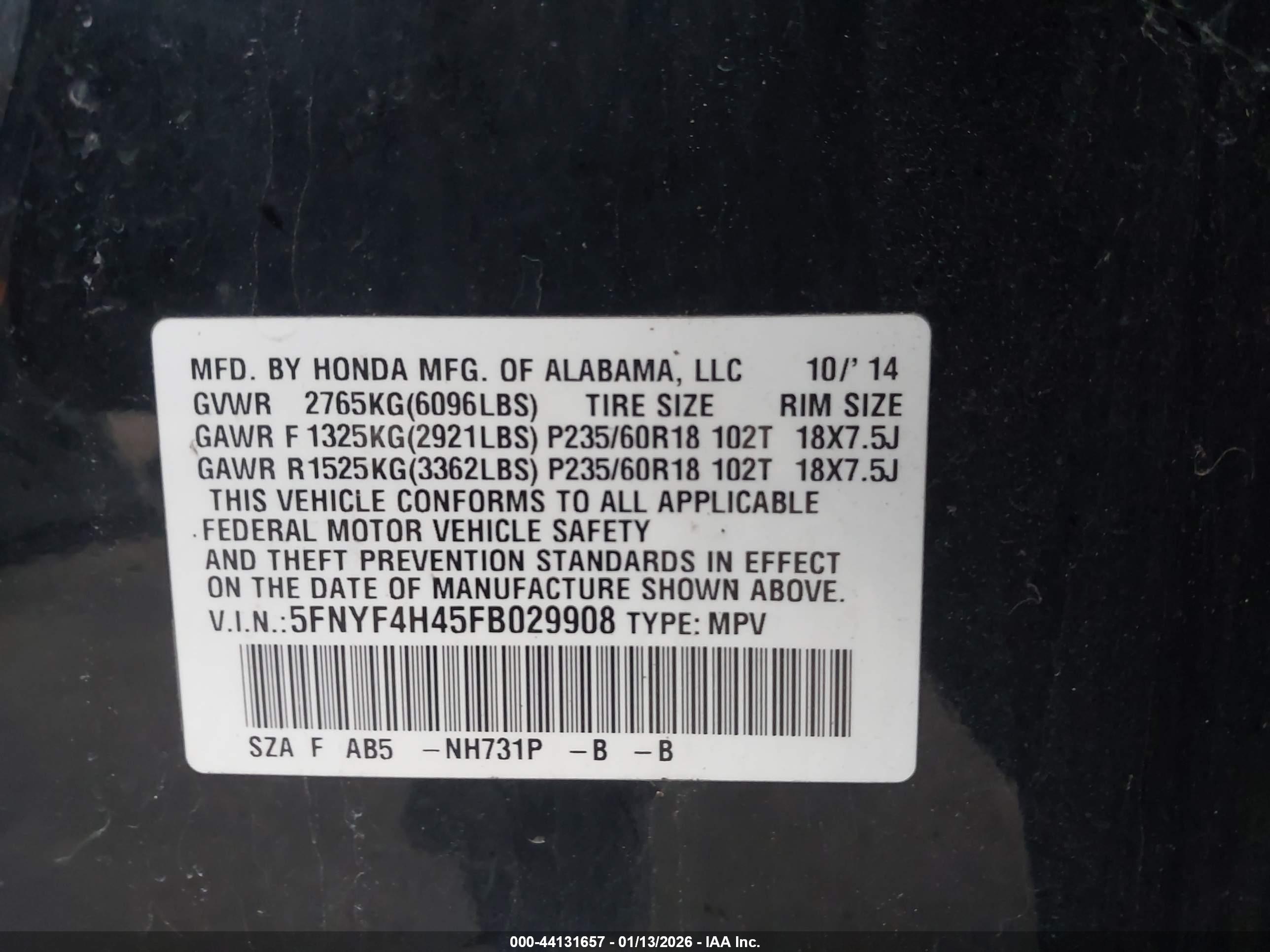 HONDA PILOT image 9