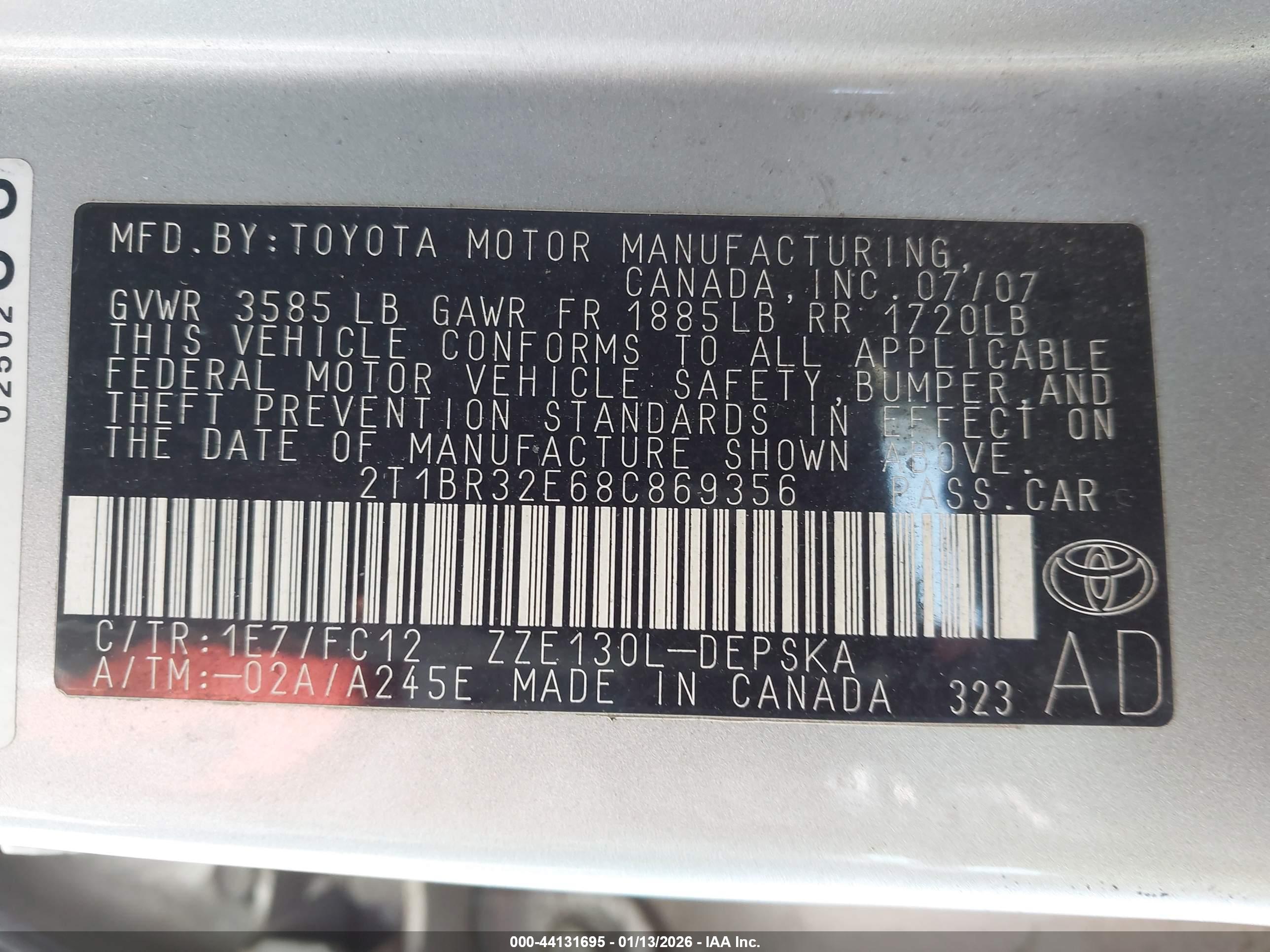 TOYOTA COROLLA image 9