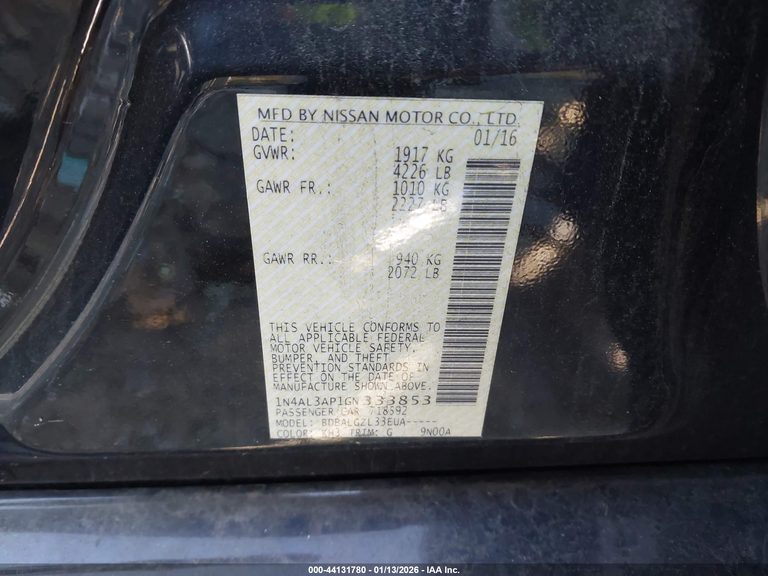 NISSAN ALTIMA image 9