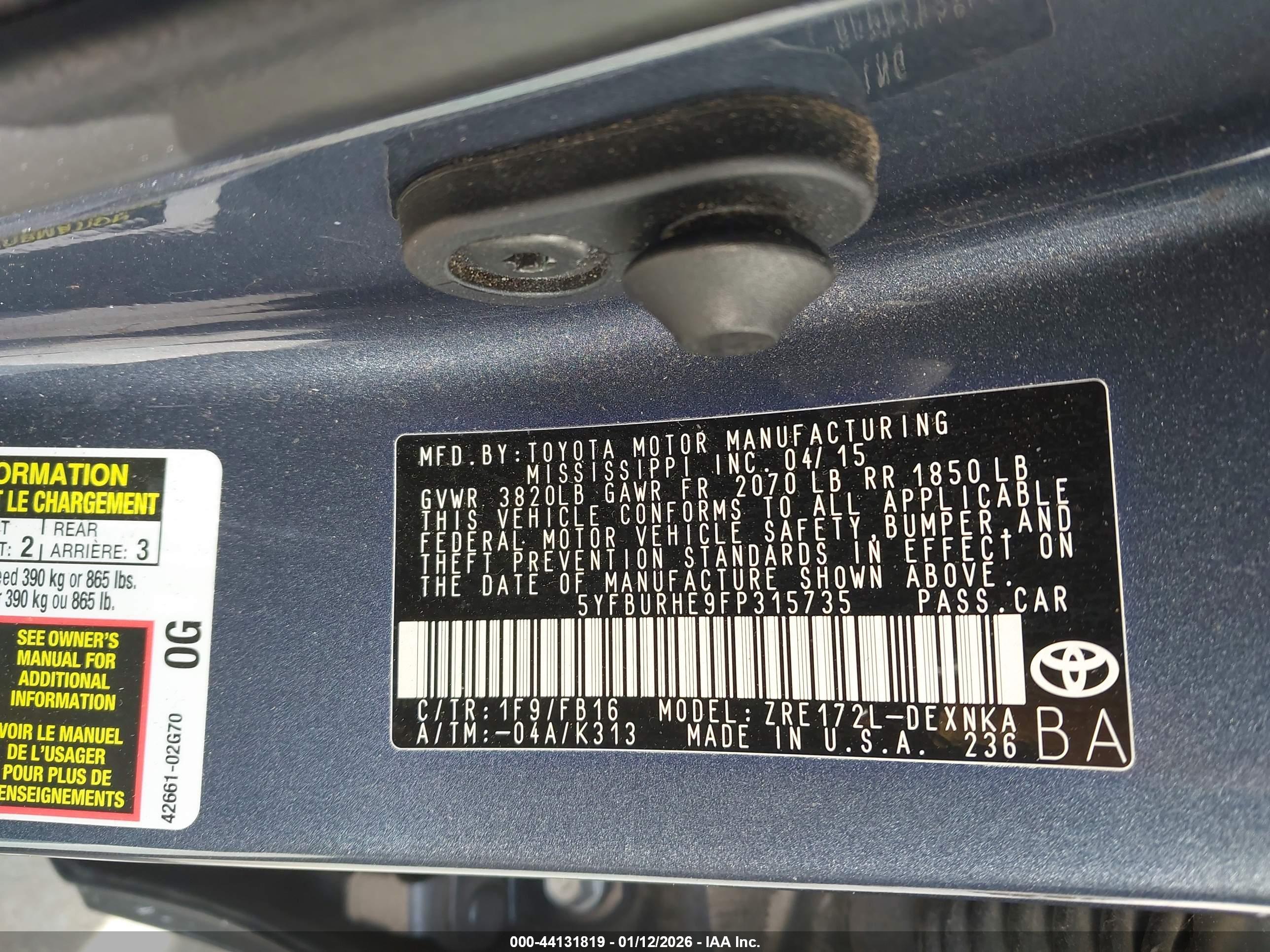 TOYOTA COROLLA image 9