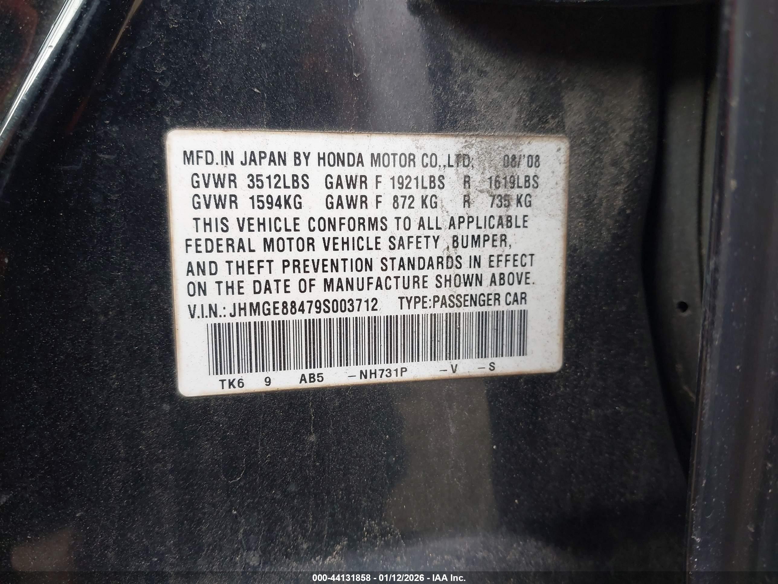 HONDA FIT image 9