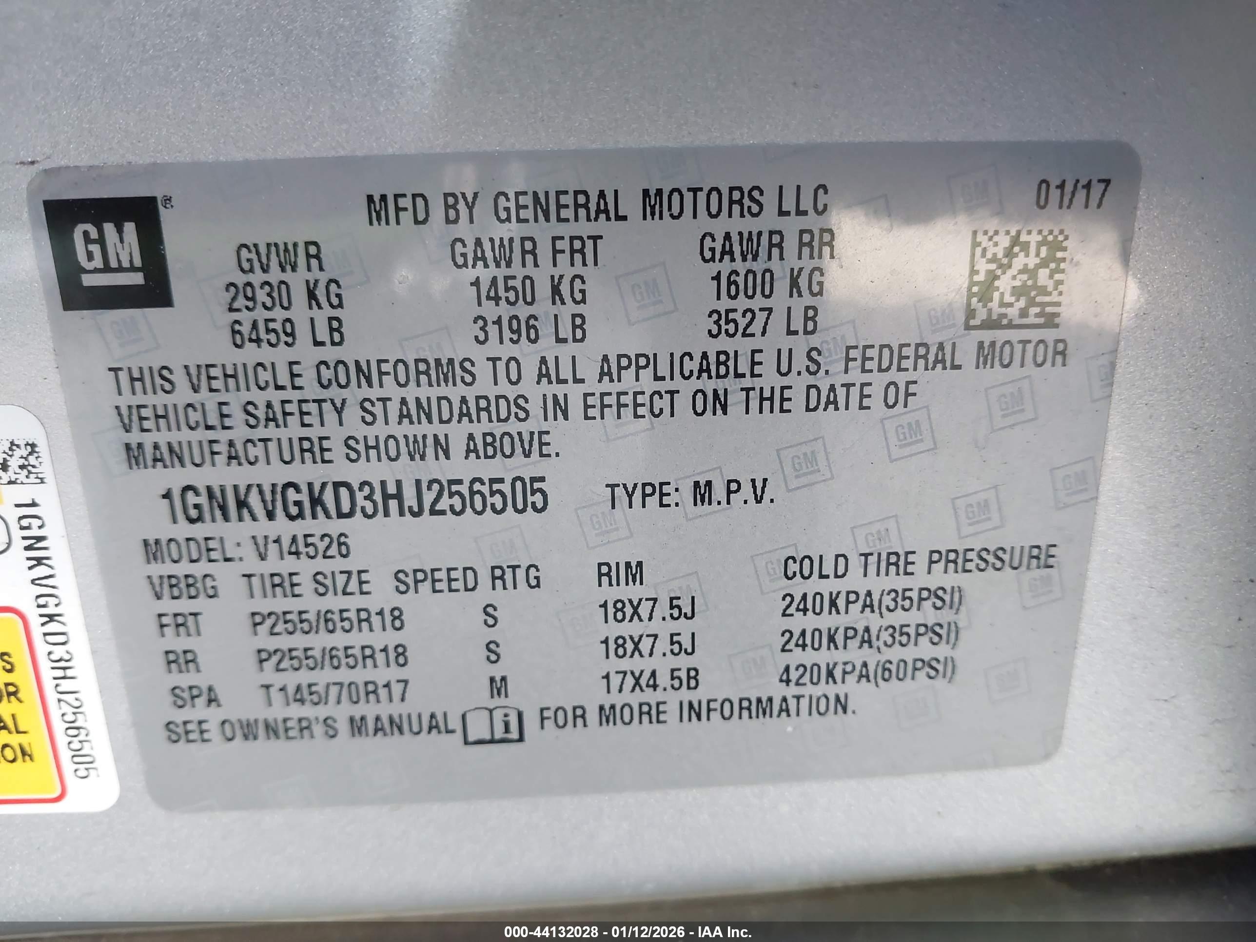 CHEVROLET TRAVERSE image 9