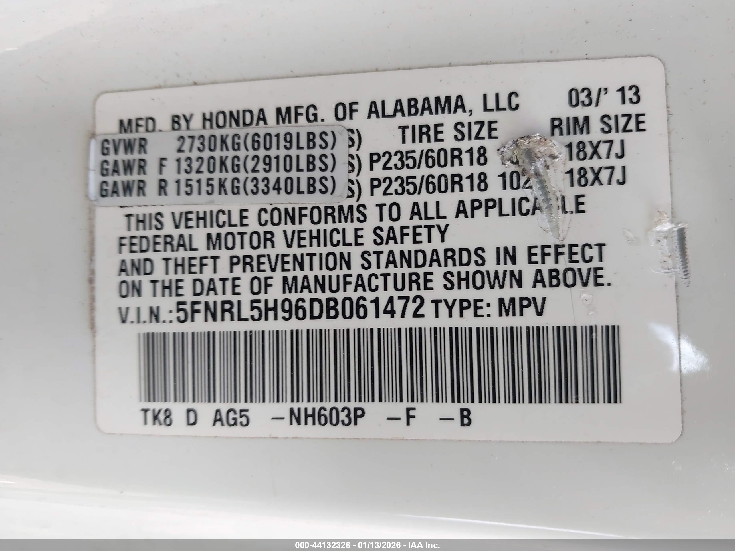 HONDA ODYSSEY image 9