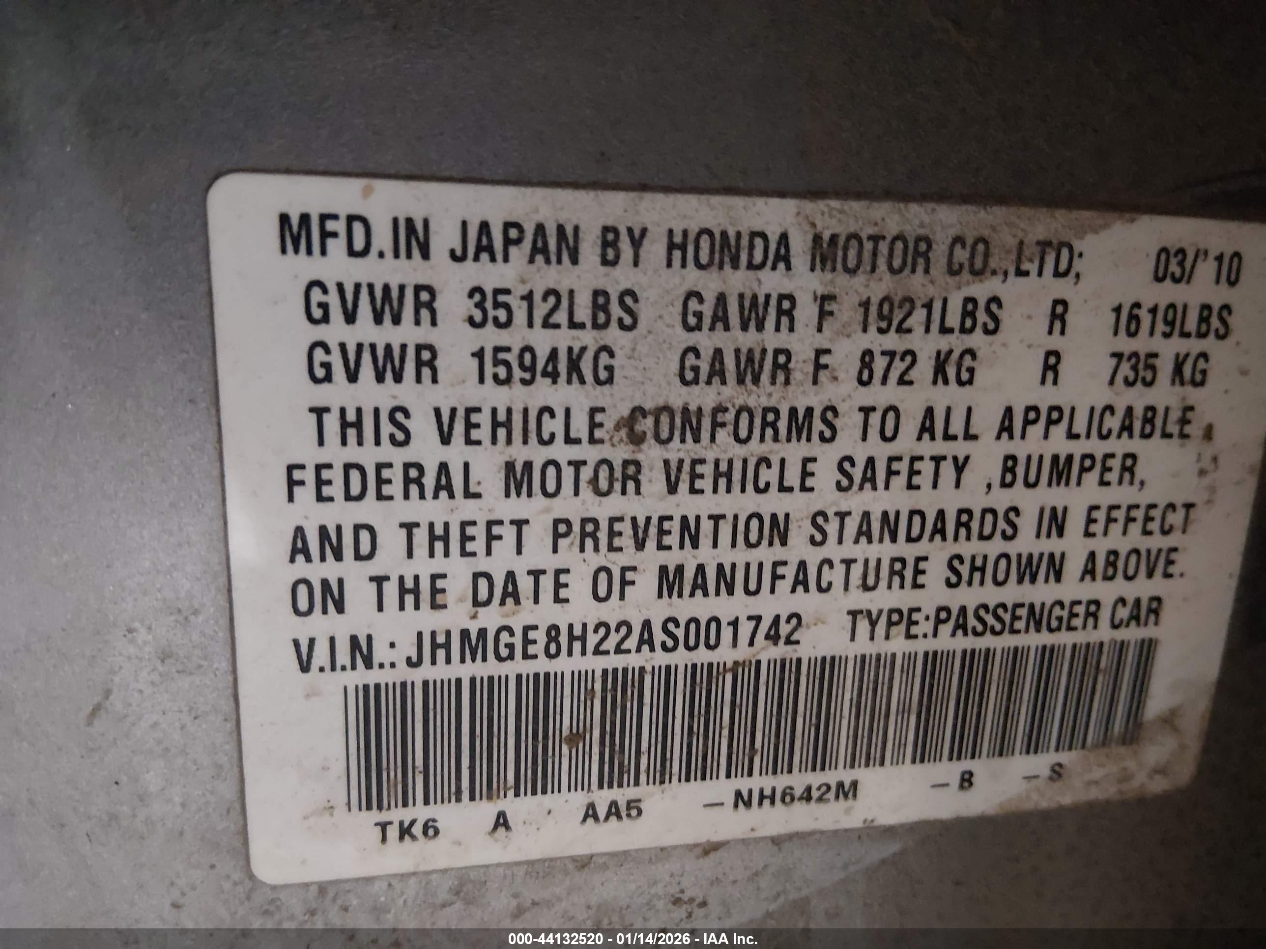 HONDA FIT image 9