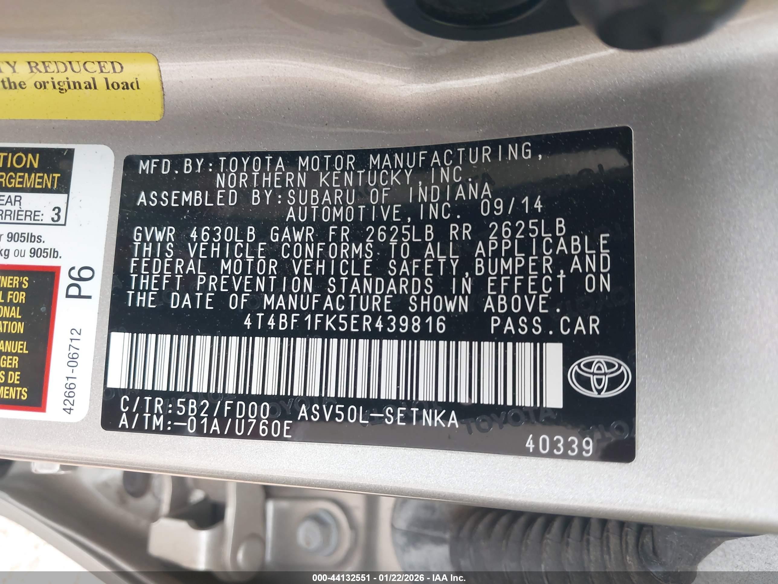 TOYOTA CAMRY image 9