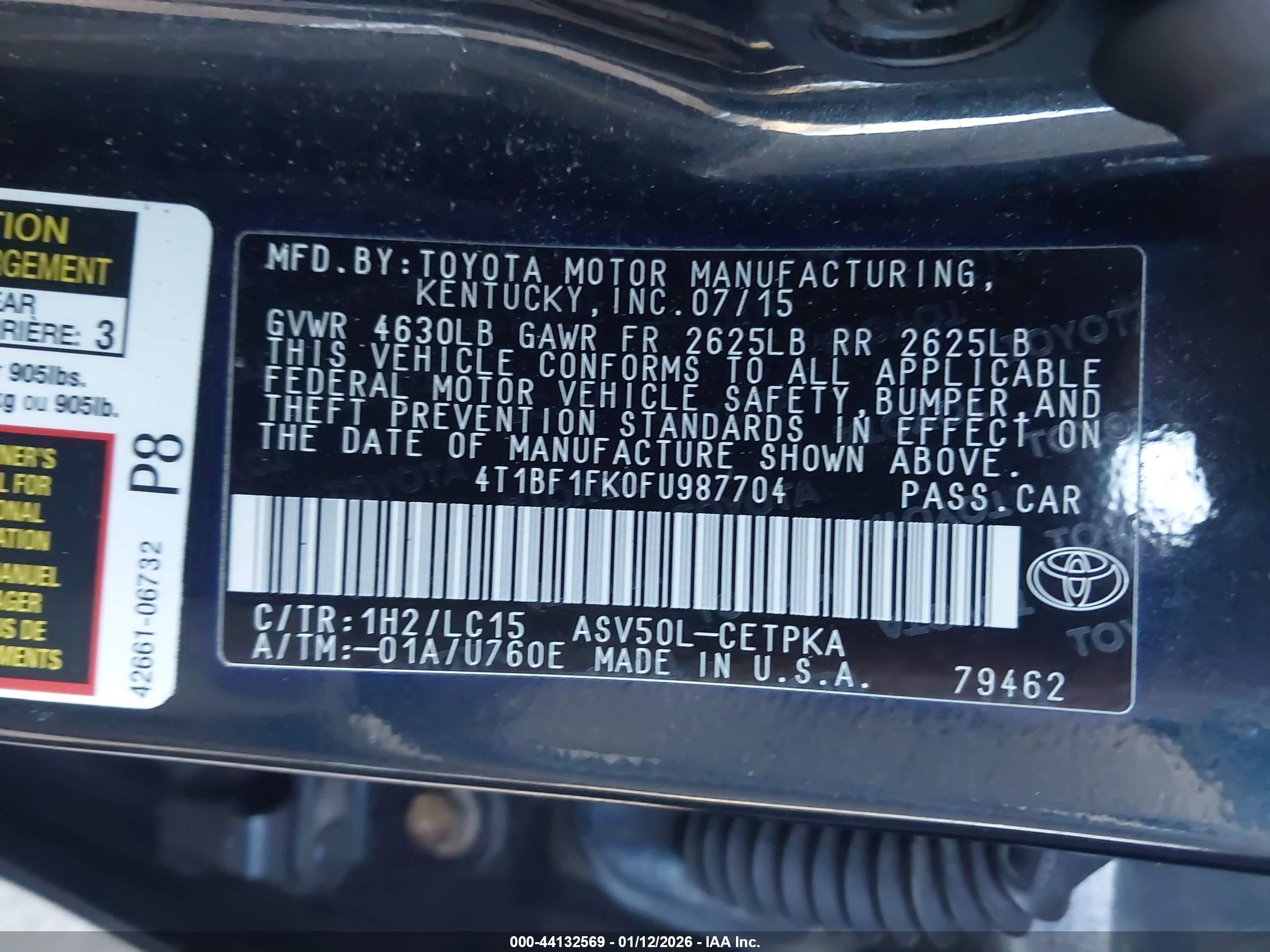 TOYOTA CAMRY image 9