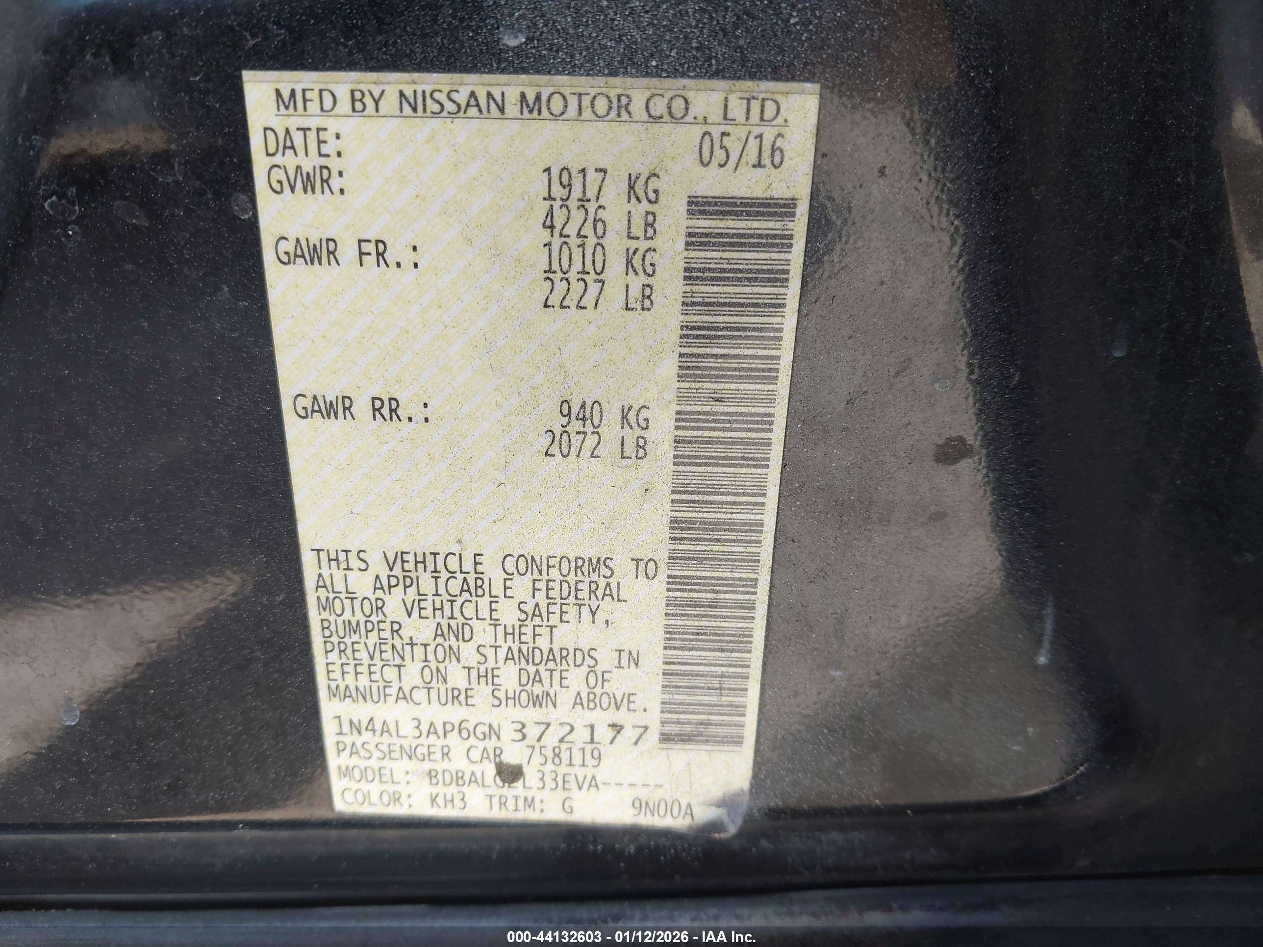 NISSAN ALTIMA image 9